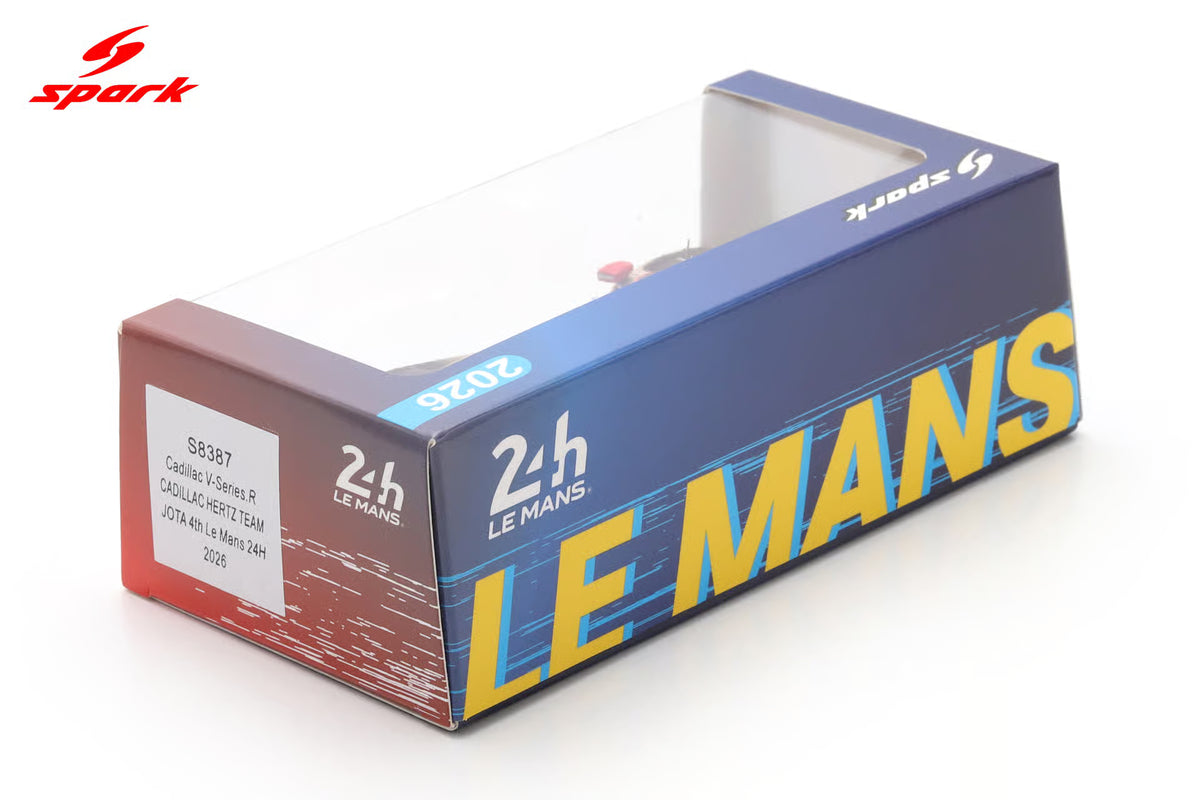 Cadillac V-Series.R No.12 CADILLAC HERTZ TEAM JOTA 4th Le Mans 24H 2026 A. Lynn – W. Stevens – N. Nato 1:43 Scale