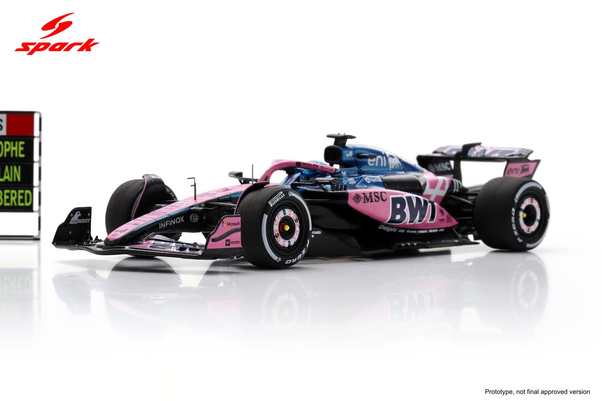 Pre-Order - BWT Alpine Formula One Team A525 No.10 Las Vegas GP 2025 Pierre Gasly (with pit board) 1:43