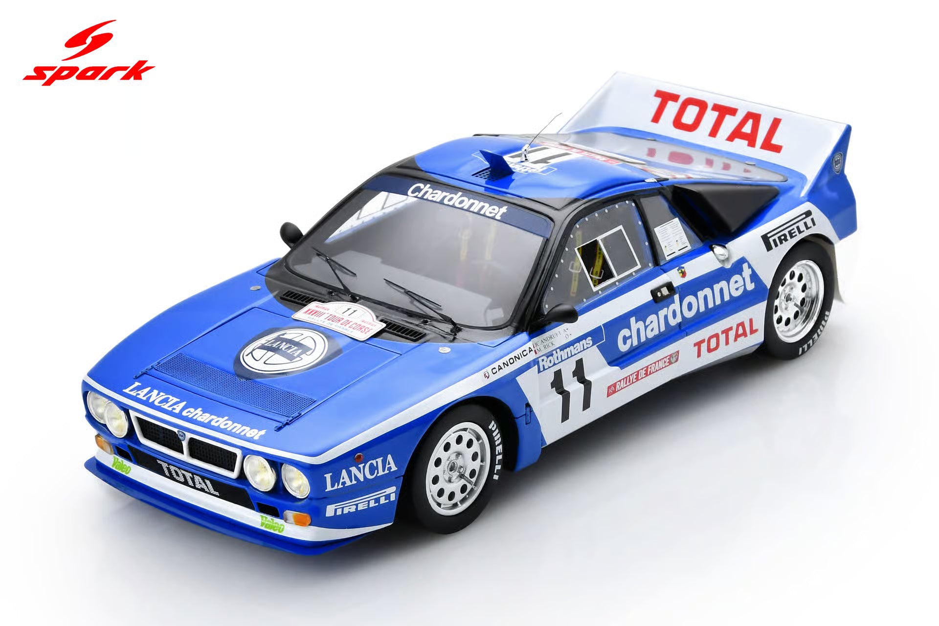 Pre-Order Lancia 037 Rally No.11 6th Tour de Corse 1984 Jean-Claude Andruet - Martine Rick-Place