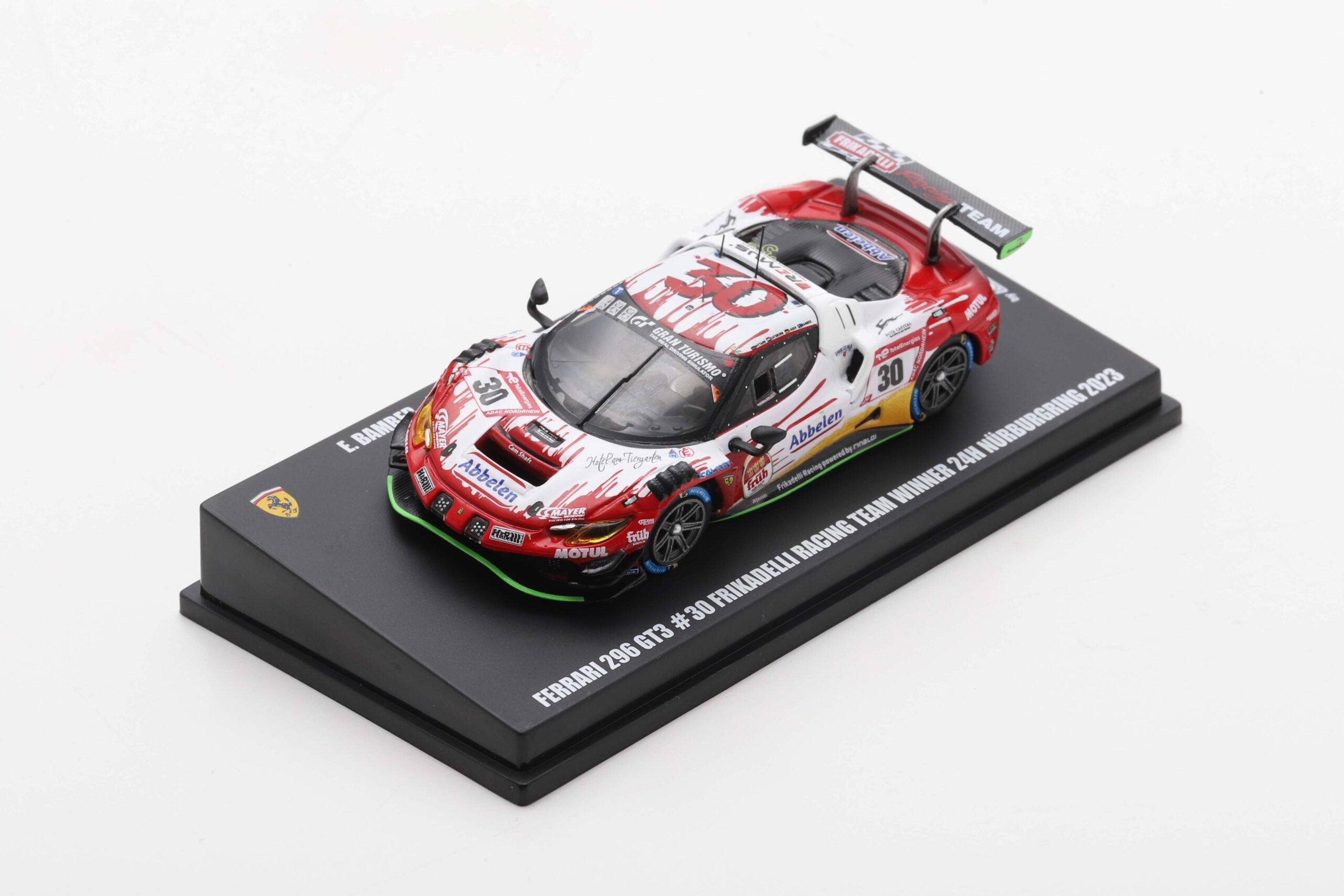 Pre-Order - Ferrari 296 GT3 No.30 Frikadelli Racing Team Winner 24H Nürburgring 2023 E. Bamber – N. Catsburg – D. Pittard – F. Fernandez Laser 1:64
