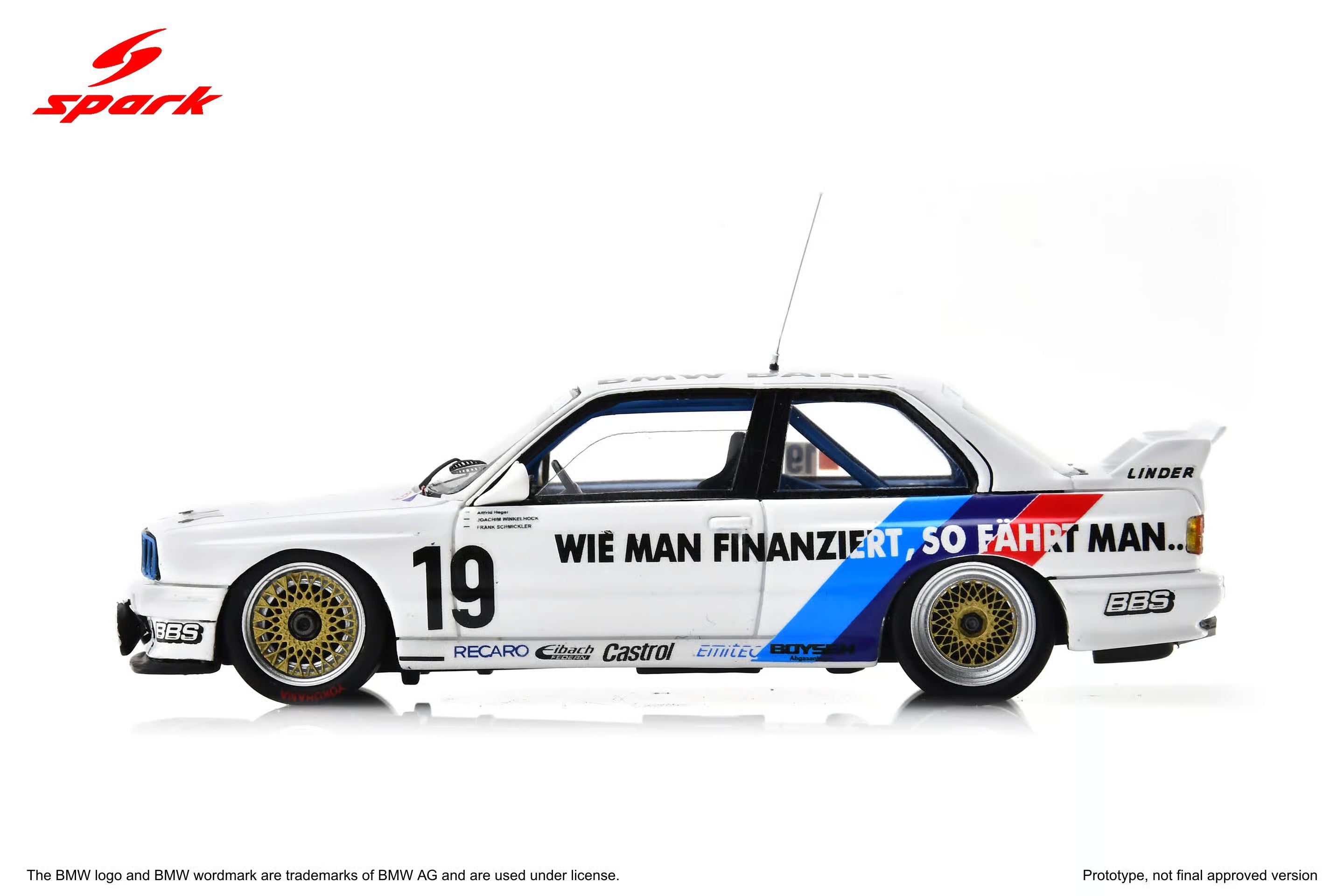 Pre-Order BMW M3 E30 No.19 Linder M Team Winner Nürburgring 24H 1990 A. Heger - F. Schmickler - J. Winkelhock