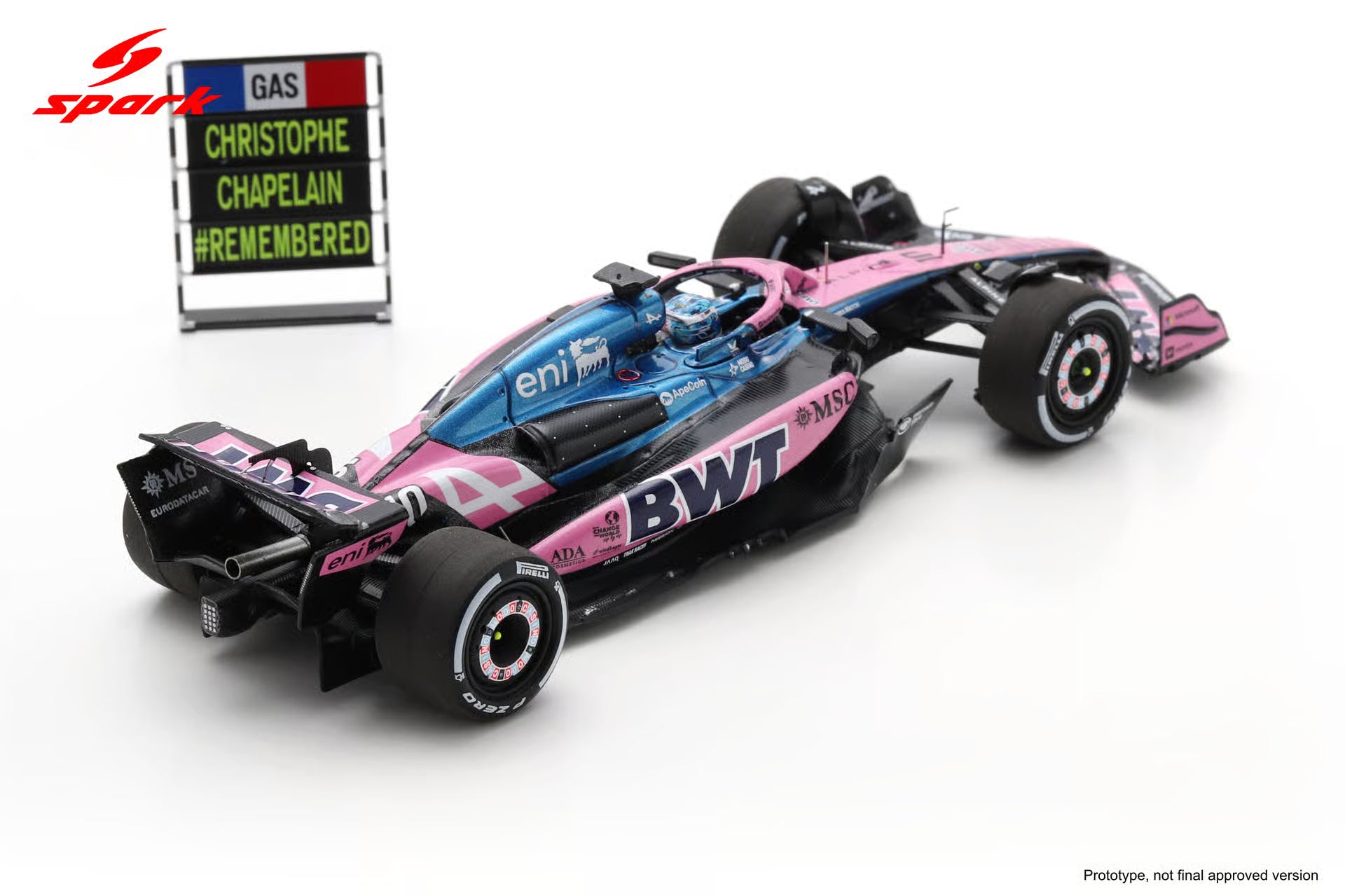 Pre-Order - BWT Alpine Formula One Team A525 No.10 Las Vegas GP 2025 Pierre Gasly (with pit board) 1:43
