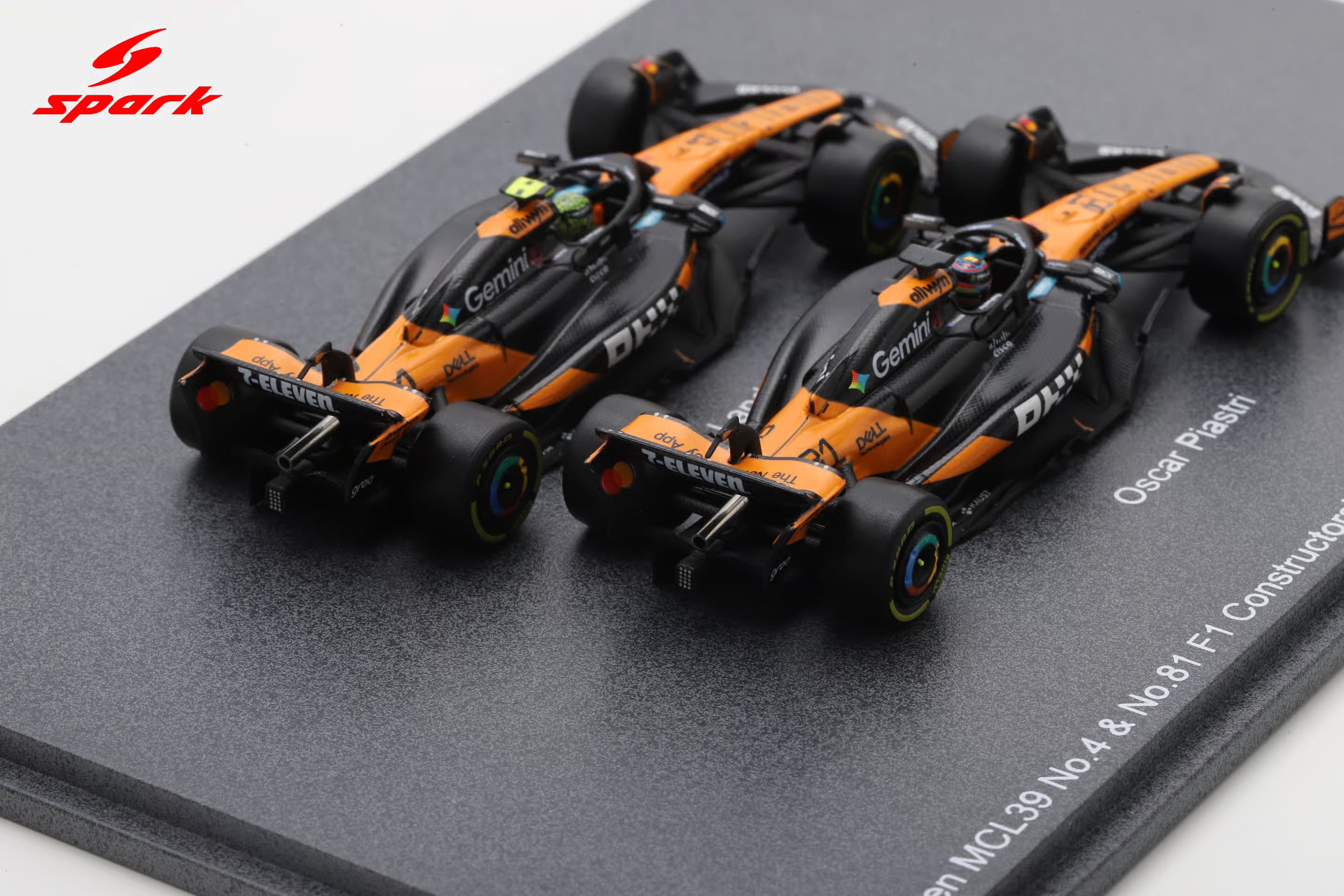 McLaren MCL39 No.4 & No.81 Formula 1 Constructors' Champion 2025 Lando Norris & Oscar Piastri