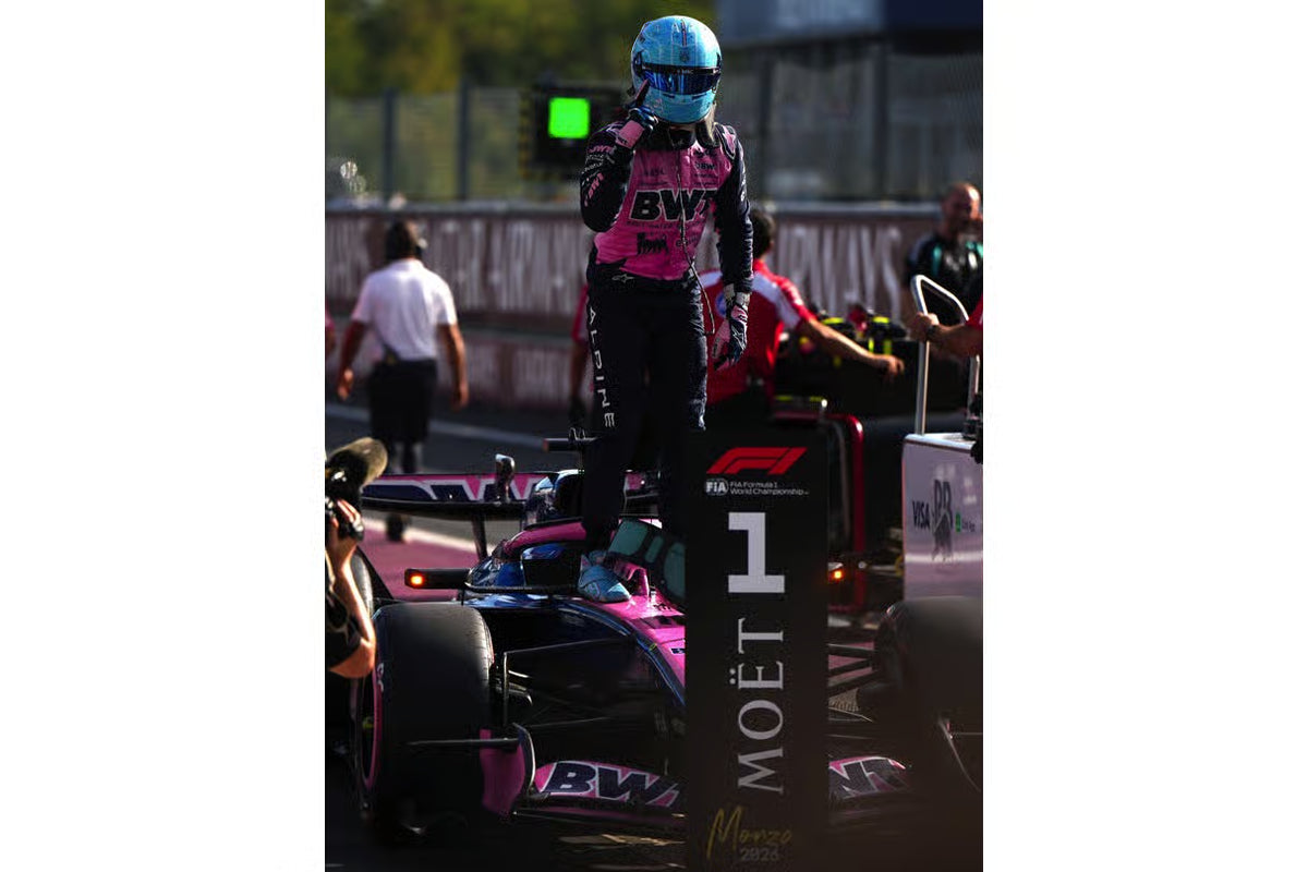 Pre-Order BWT Alpine Formula One Team A526 No.10 Italian GP 2026 First Pole Position - Pierre Gasly (With pit board)