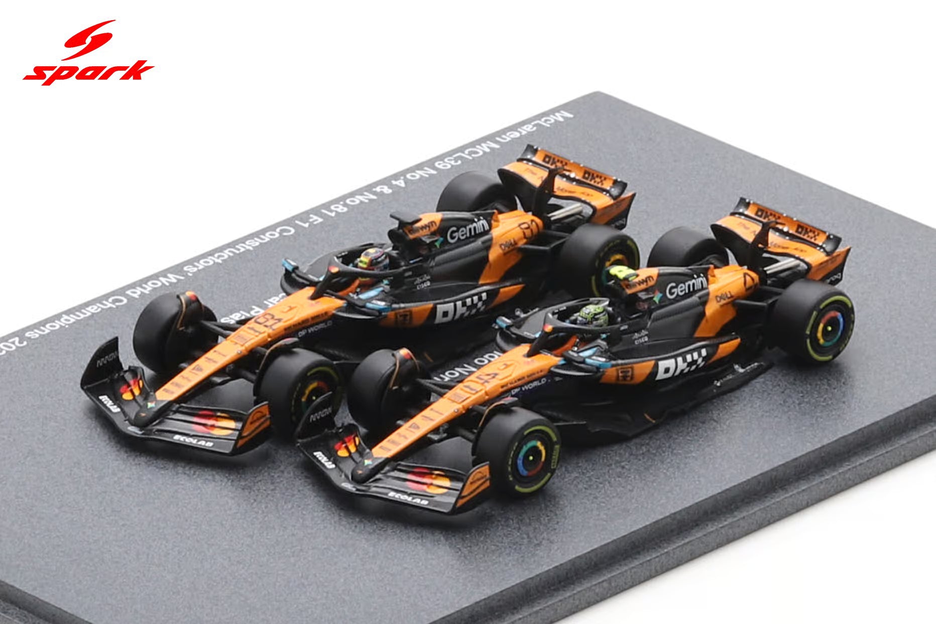 McLaren MCL39 No.4 & No.81 Formula 1 Constructors' Champion 2025 Lando Norris & Oscar Piastri