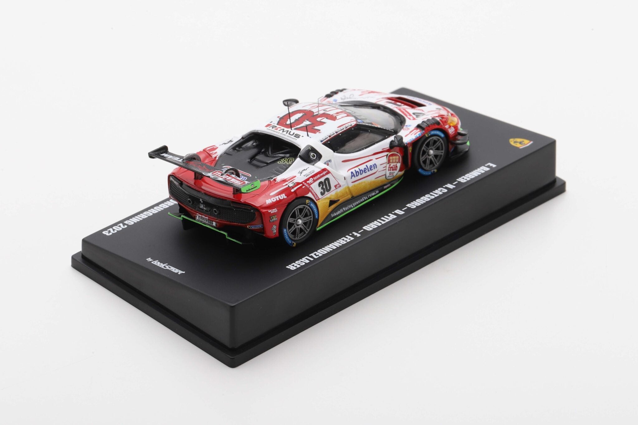 Pre-Order - Ferrari 296 GT3 No.30 Frikadelli Racing Team Winner 24H Nürburgring 2023 E. Bamber – N. Catsburg – D. Pittard – F. Fernandez Laser 1:64