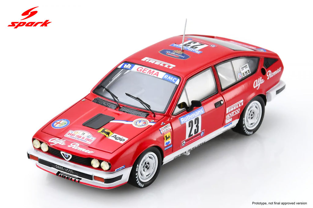 Pre-Order Alfa Romeo GTV6 No.23 5th Tour de Corse 1985 Y. Loubet - J-B. Vieu