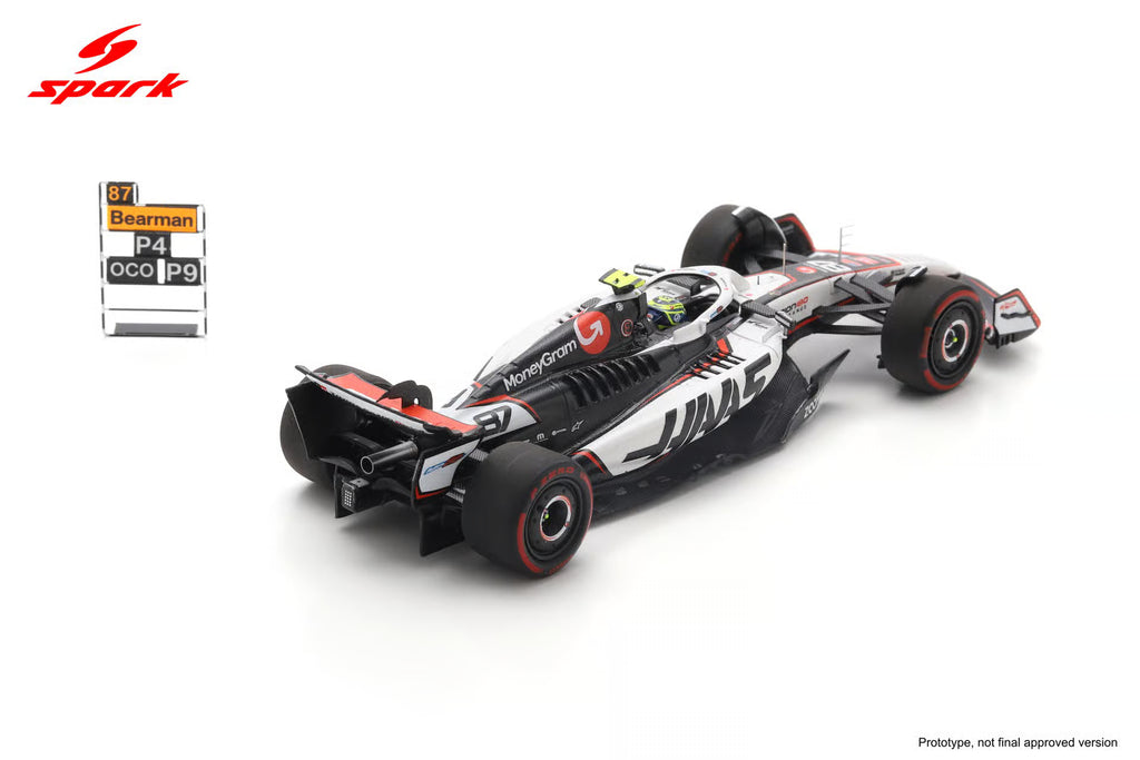 Pre-Order - MoneyGram  Haas F1 Team VF25 No.87 4th Mexican GP 2025 Oliver Bearman (with pit board) 1:43