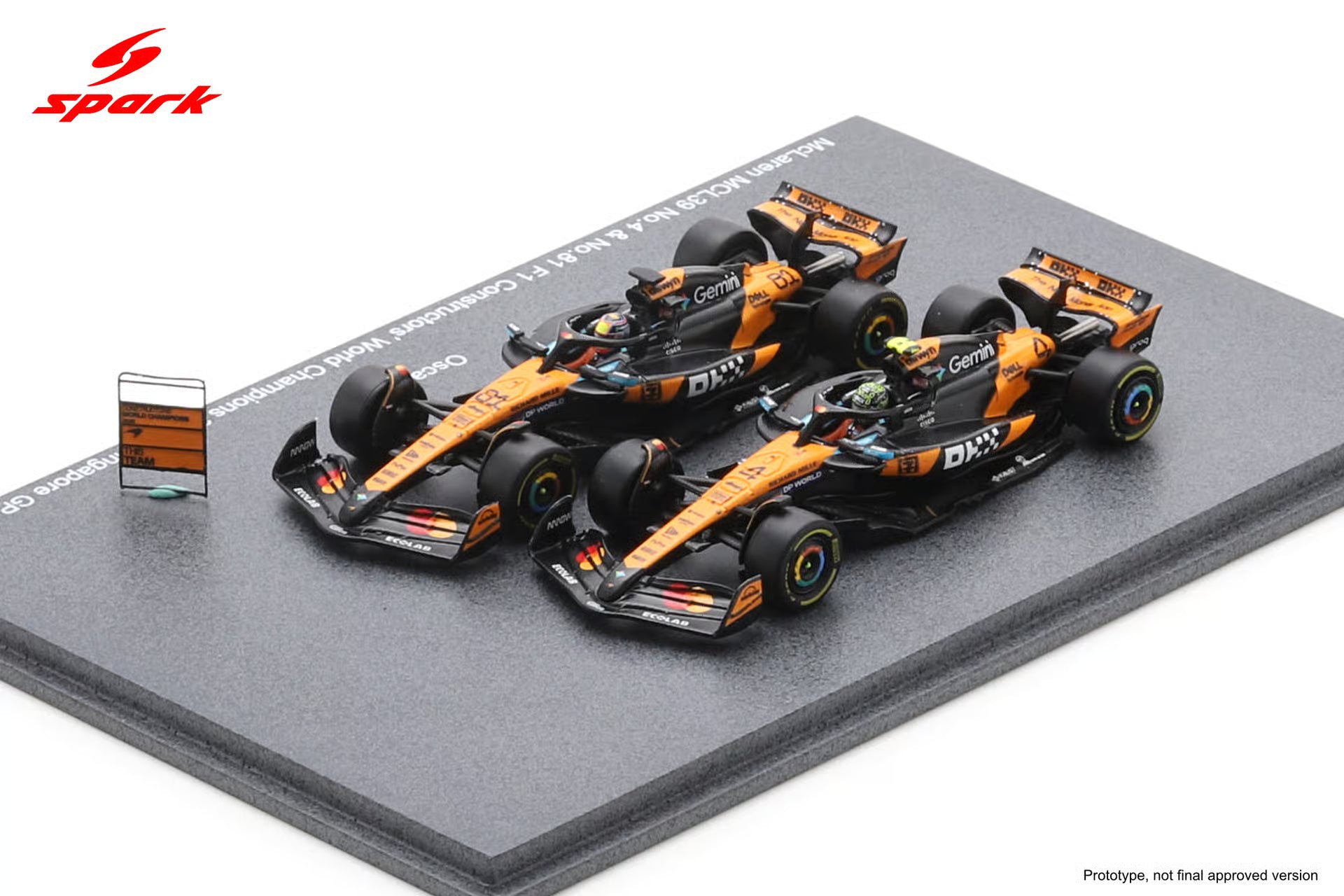 McLaren MCL39 No.4 & No.81 Formula 1 Constructors' Champion 2025 Lando Norris & Oscar Piastri