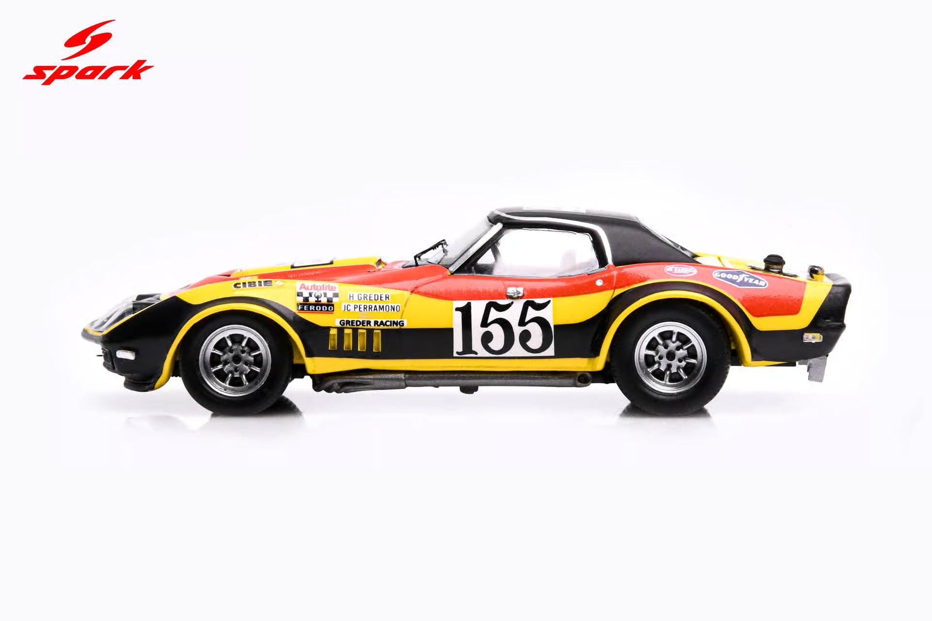 Chevrolet Corvette C3 No.155 Tour de France 1970 H. Greder - J-C. Perramond Limited 500 1:43