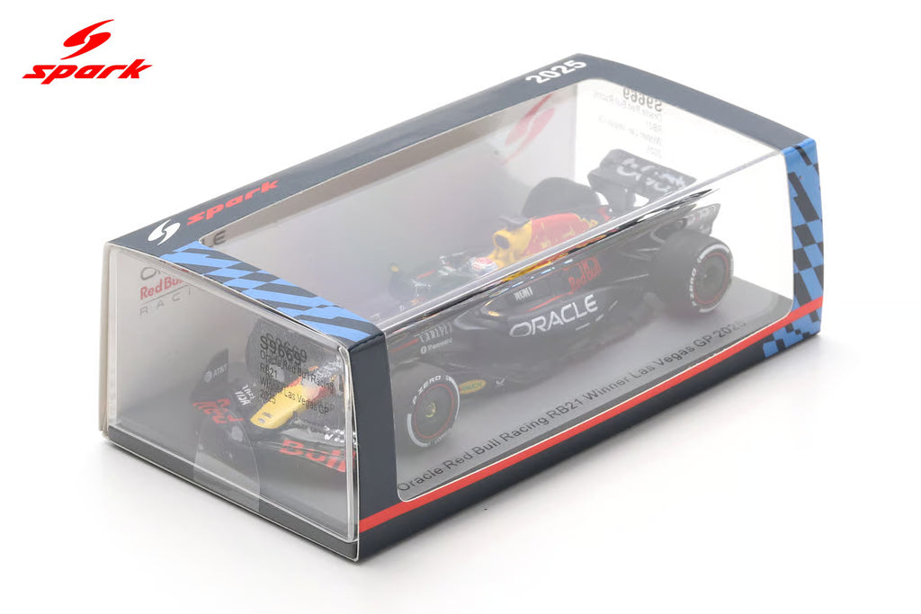 Pre-Order - Oracle Red Bull Racing RB21 No.1 Winner Las Vegas GP 2025 Max Verstappen ( with pit board ) 1:43
