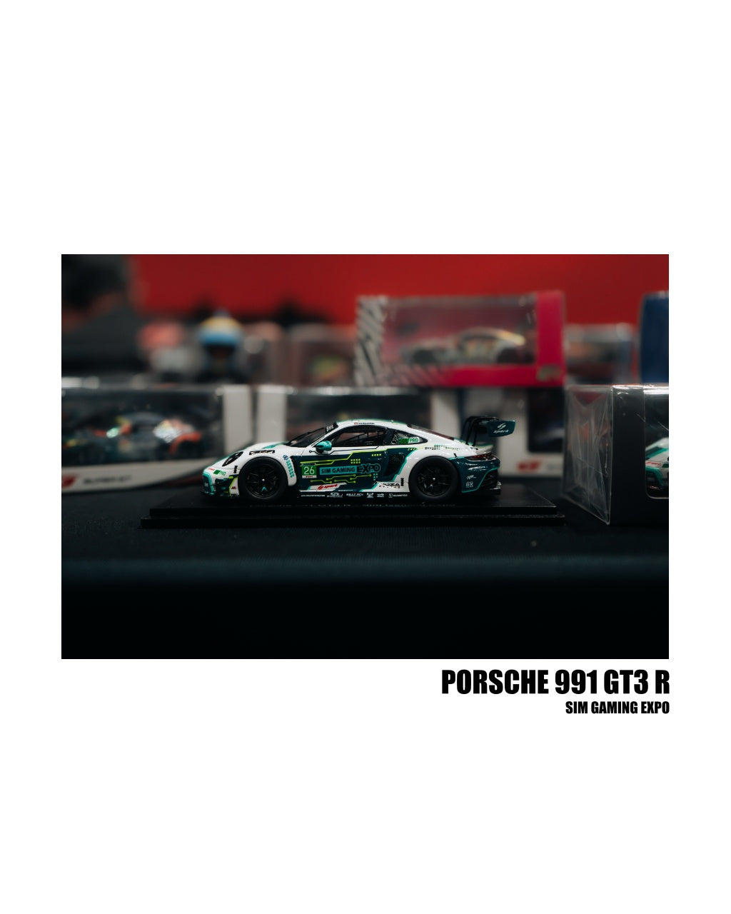 In Stock Now - Porsche 991 GT3 R – Sim Gaming Expo – 1:43 Scale