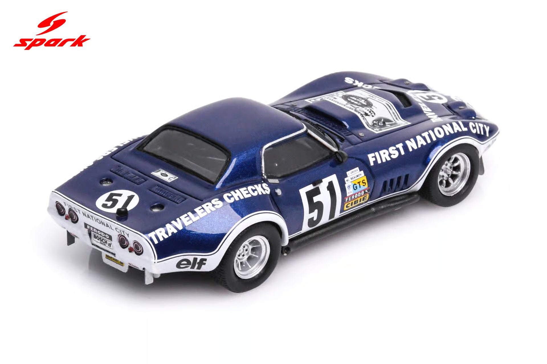 Chevrolet Corvette C3 No.51 18th 24H Le Mans 1974 H. Greder - M-C. Beaumont 1:43