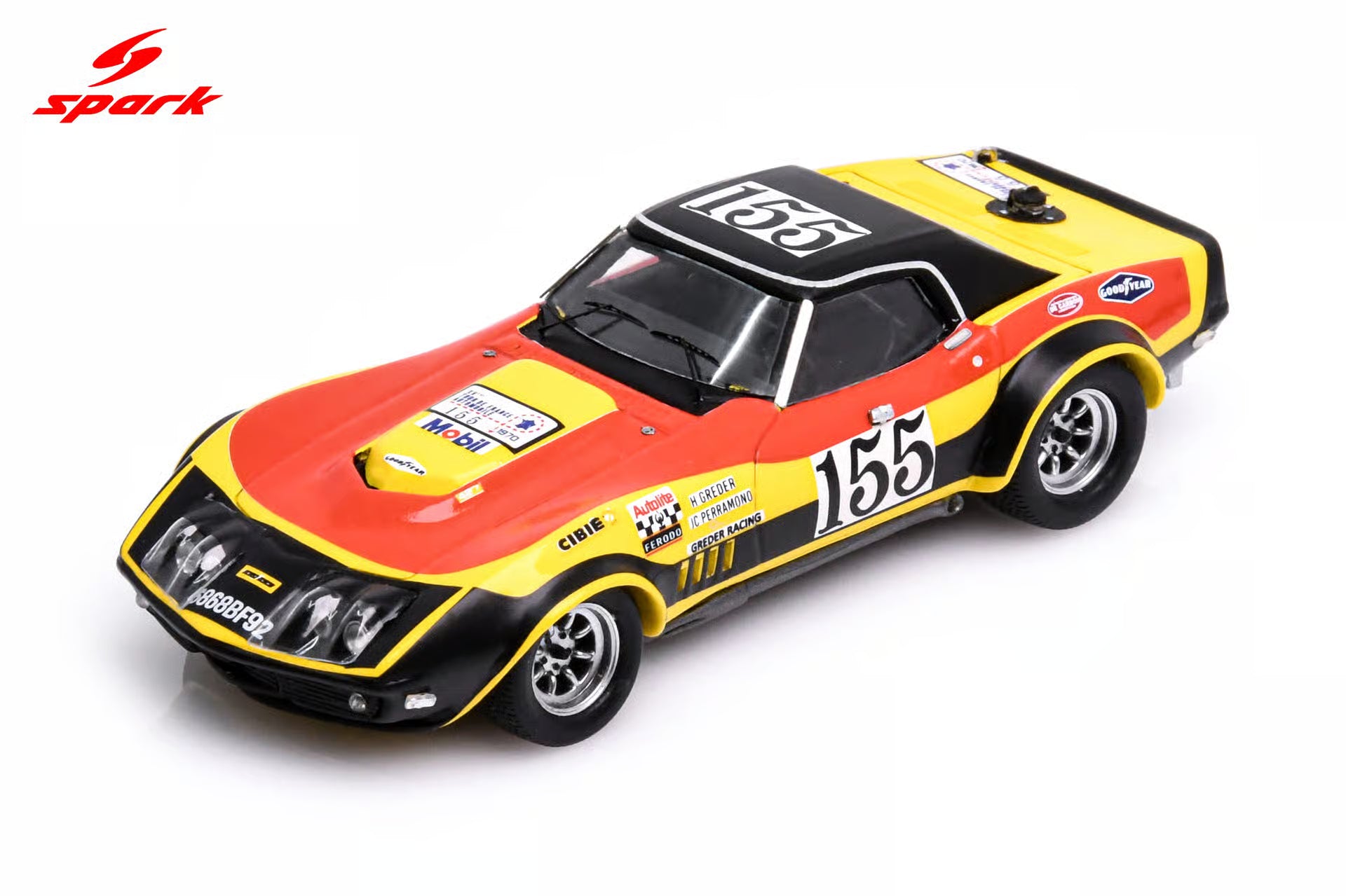 Chevrolet Corvette C3 No.155 Tour de France 1970 H. Greder - J-C. Perramond Limited 500 1:43