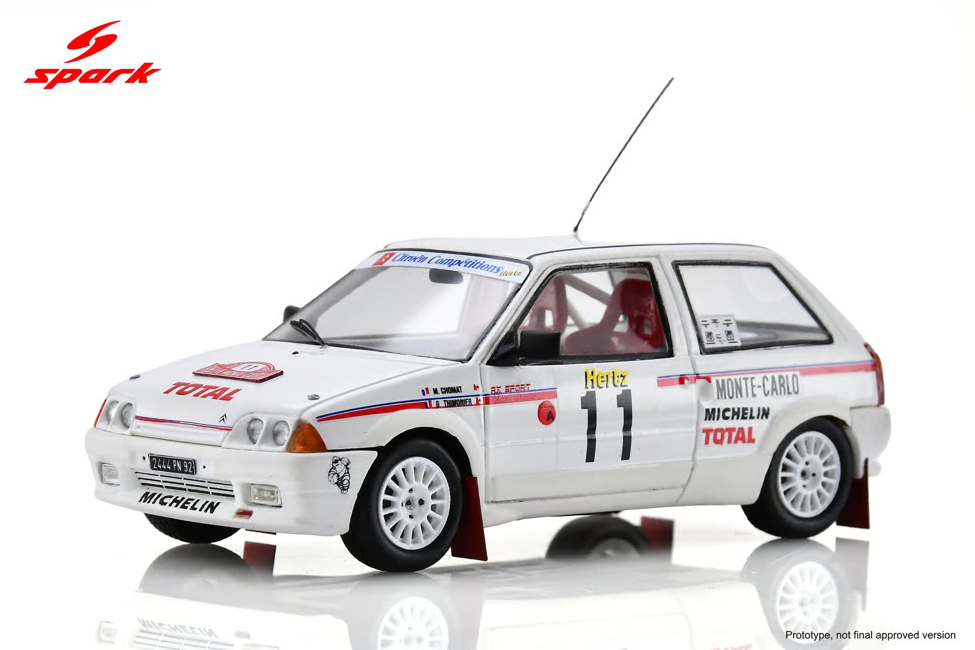 Pre-Order Citroën AX No.11 Monte Carlo Rally 1988 M. Chomat - G. Thimonier