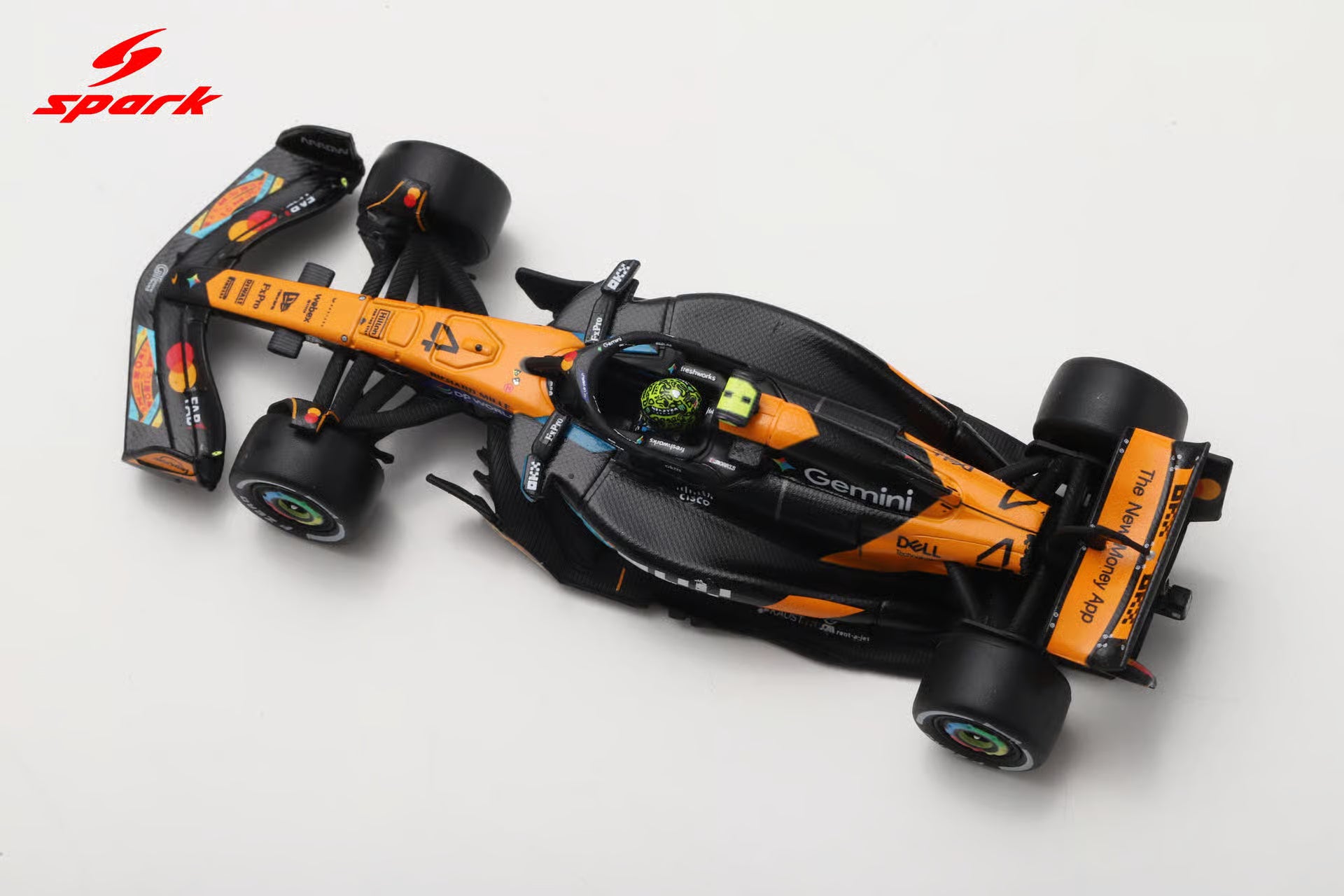 McLaren MCL39 No.4 3rd Abu Dhabi GP 2025 Lando Norris F1 Drivers' World Champion 2025 with pit board