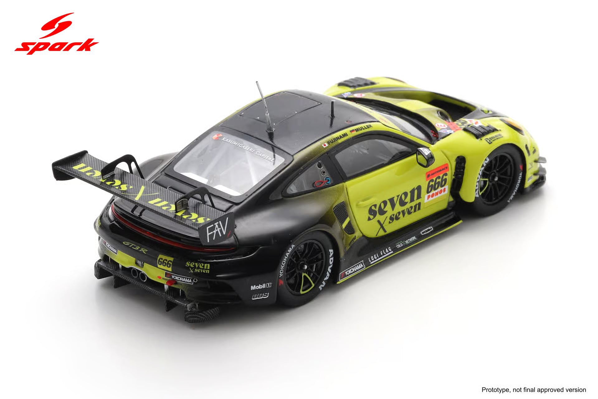Pre-Order - seven x seven PORSCHE GT3R EVO seven x seven Racing No.666 GT300 SUPER GT 2026 S. Muller - K. Fujinami - TBN