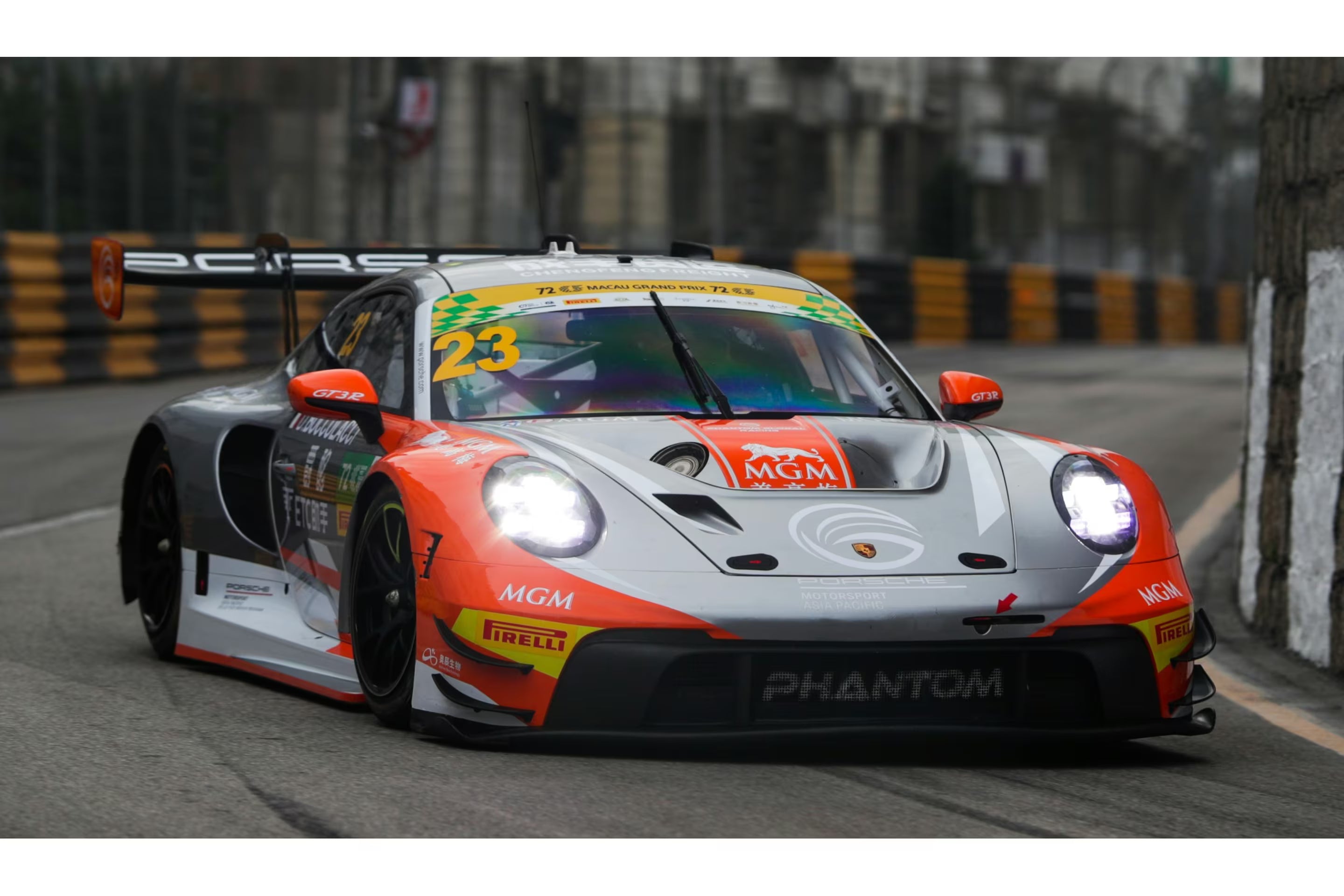 Pre-Order - Porsche 911 GT3 R (992) No.23 Phantom Global Racing Macau GT Cup - FIA GT World Cup 2025 Dorian BOCCOLACCI
