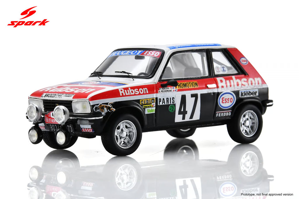 Pre-Order Peugeot 104 ZS No.47 18th Monte Carlo Rally 1981 P. Toujan - A. Peuvergne