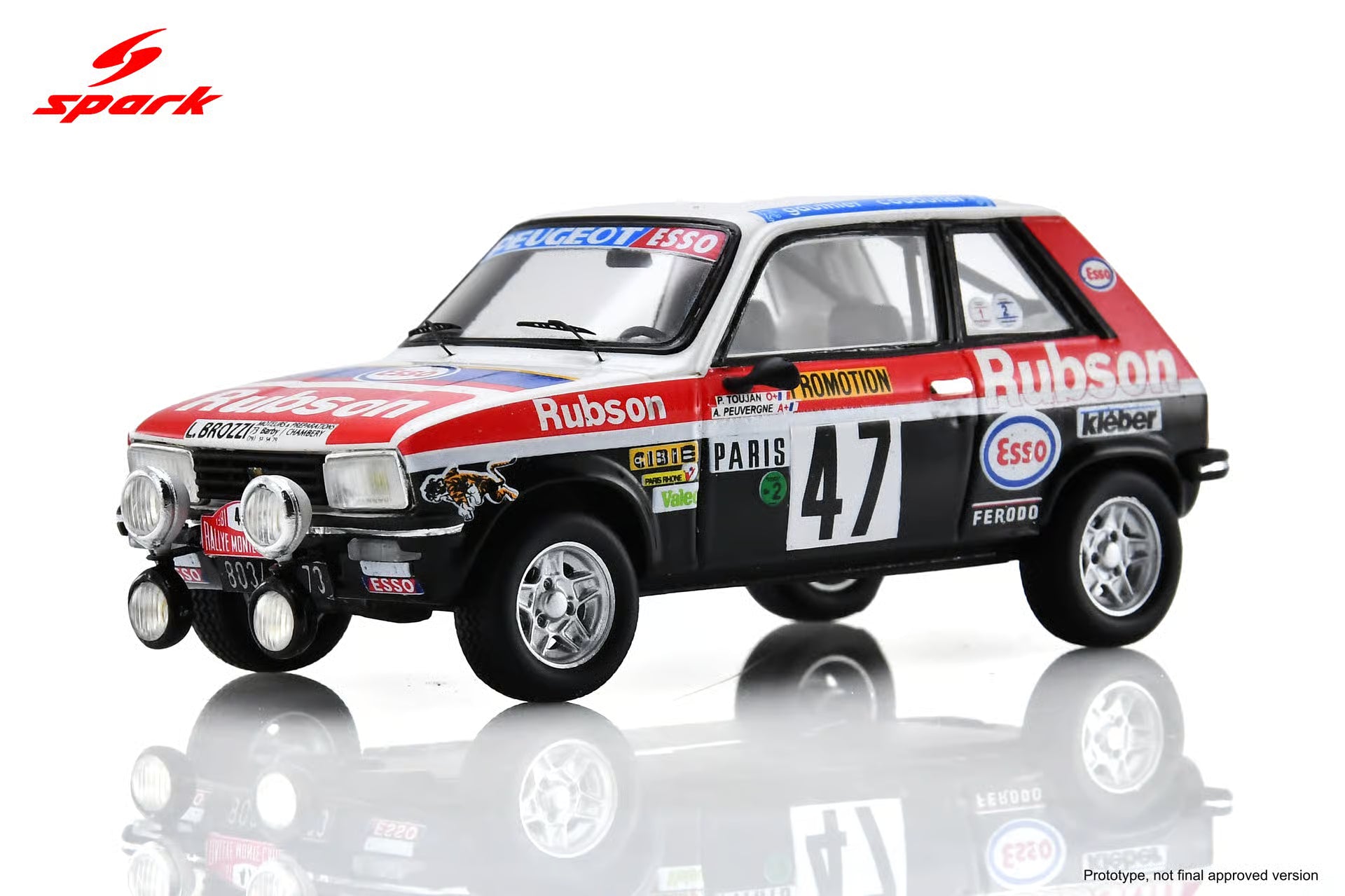 Pre-Order Peugeot 104 ZS No.47 18th Monte Carlo Rally 1981 P. Toujan - A. Peuvergne