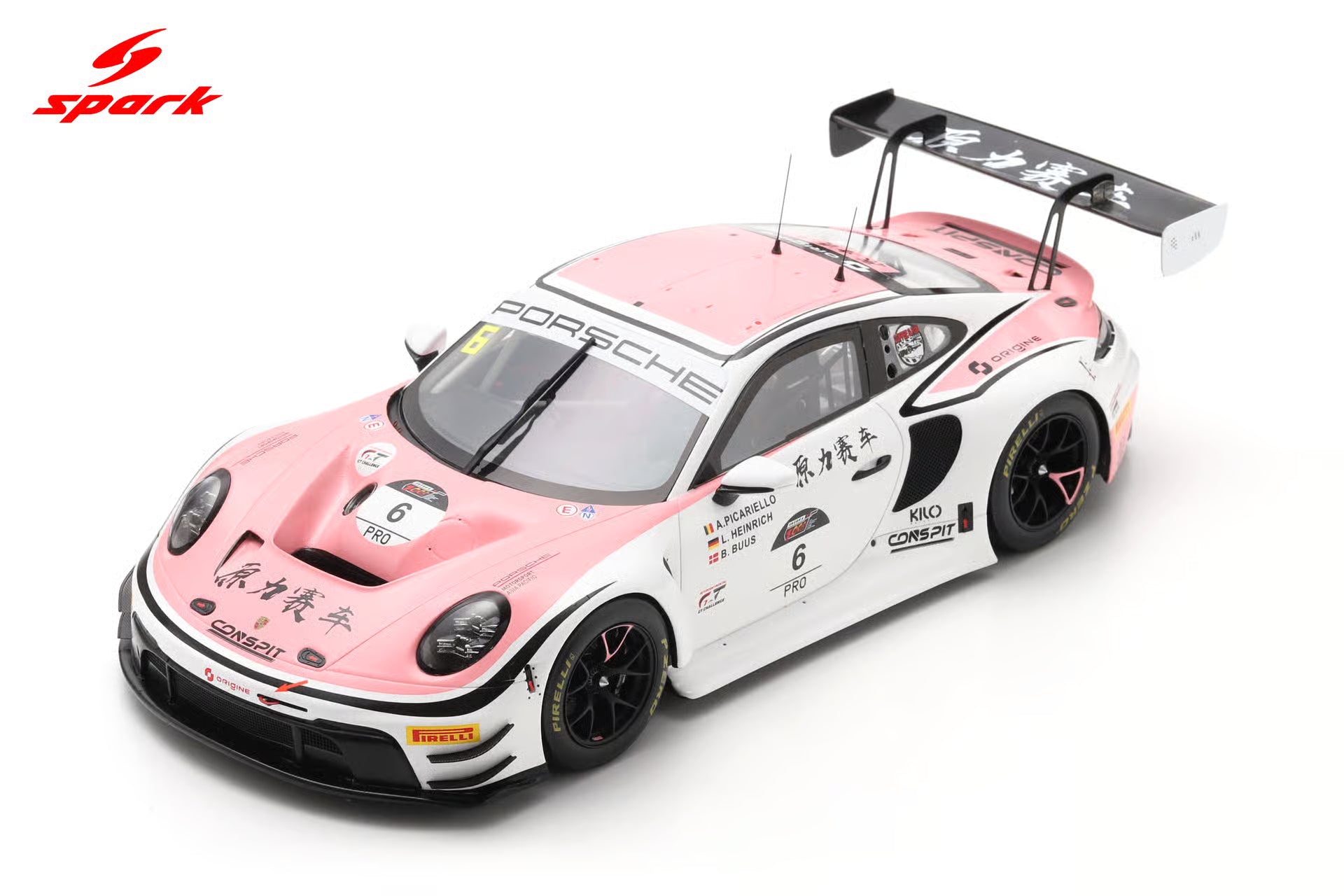 Pre-Order Porsche 911 GT3 R No.6 Origine Motorsport 5th Suzuka 1000km 2025 L. Heinrich - A. Picariello - B. Buus Limited 300 1:18