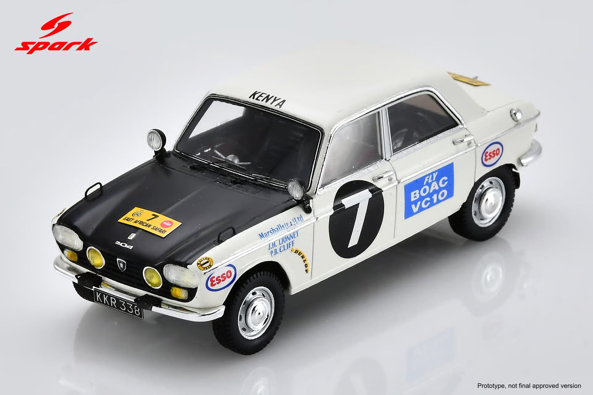 Pre-Order Peugeot 204 No.7 East African Safari Rally (class winner) 1967 H. Lionnet - P. Cliff