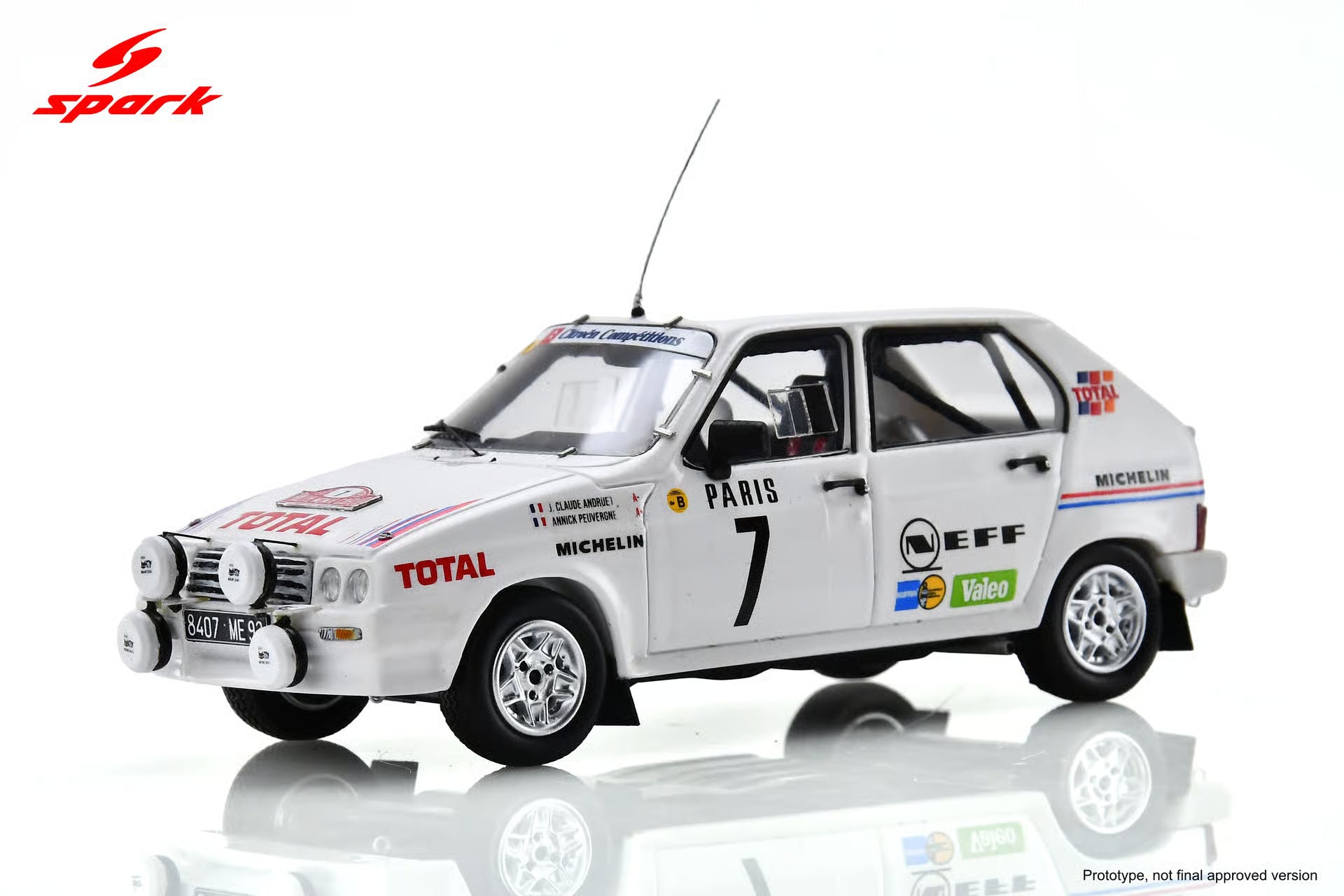 Pre-Order Citroën Visa 1000 Pistes No.7 8th Monte Carlo Rally 1985 J-C. Andruet - A. Peuvergne