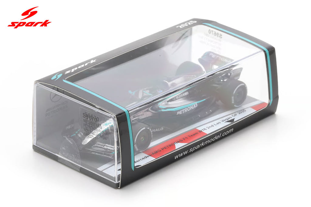 Mercedes AMG Petronas F1 Team W16e No.63 2nd Las Vegas GP 2025 George Russell 150th GP 1:43