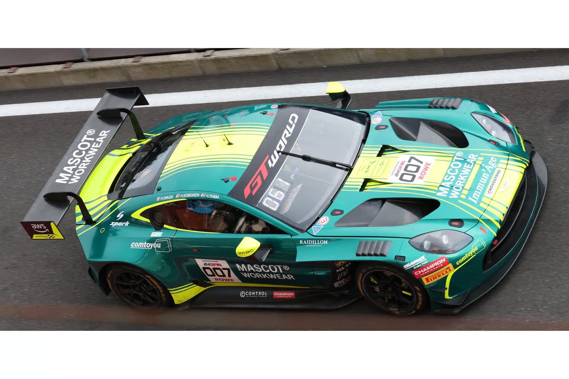 Pre-Order Aston Martin Vantage AMR GT3 EVO No.7 Comtoyou Racing 24H Spa 2026 M. Drudi - M. Sorensen - N. Thiim Limited 300 1:18