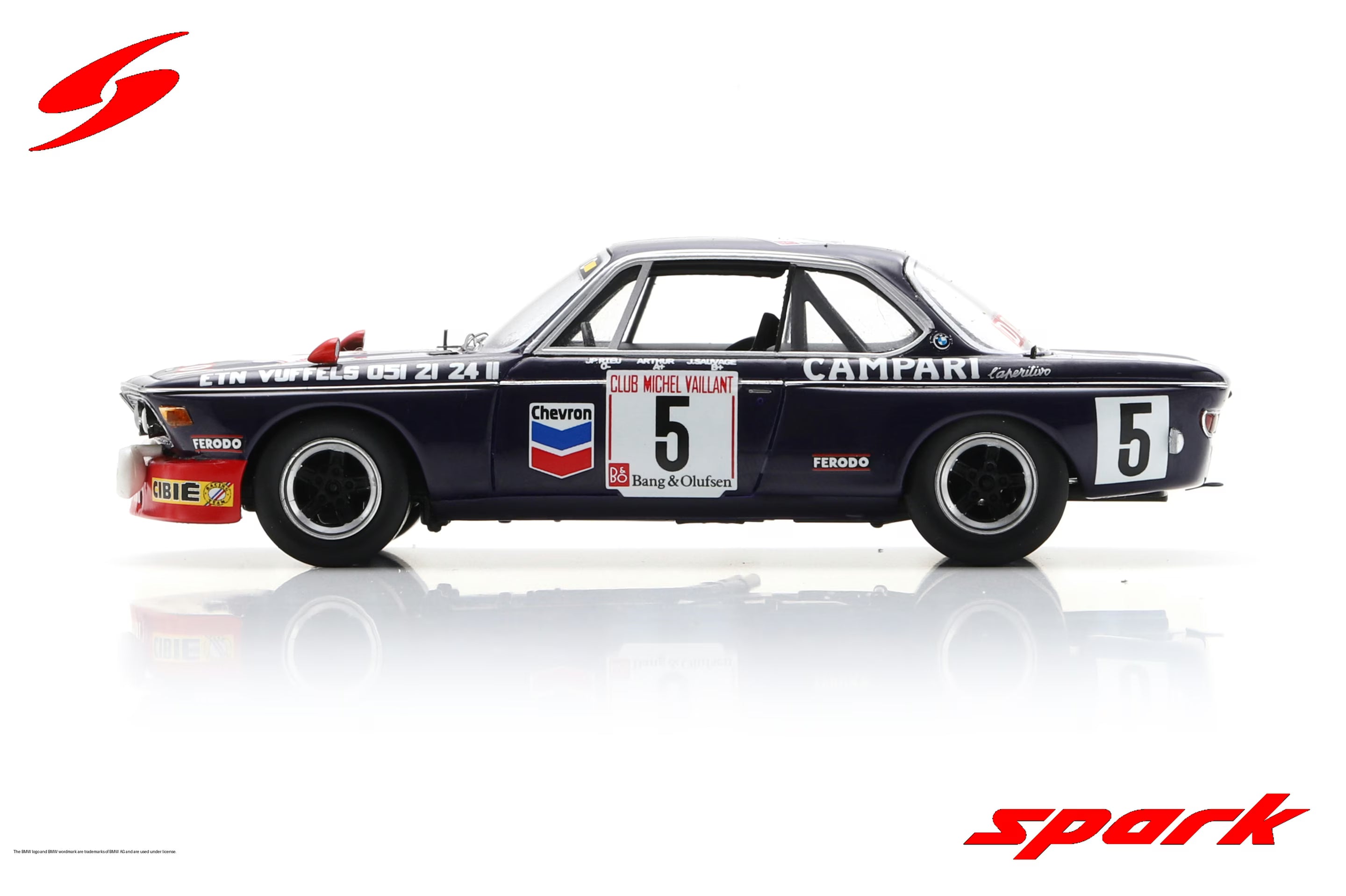 BMW 3.0CSi No.5 24H Spa 1975 J. Sauvage - J-P. RieuLimited 300  1:43