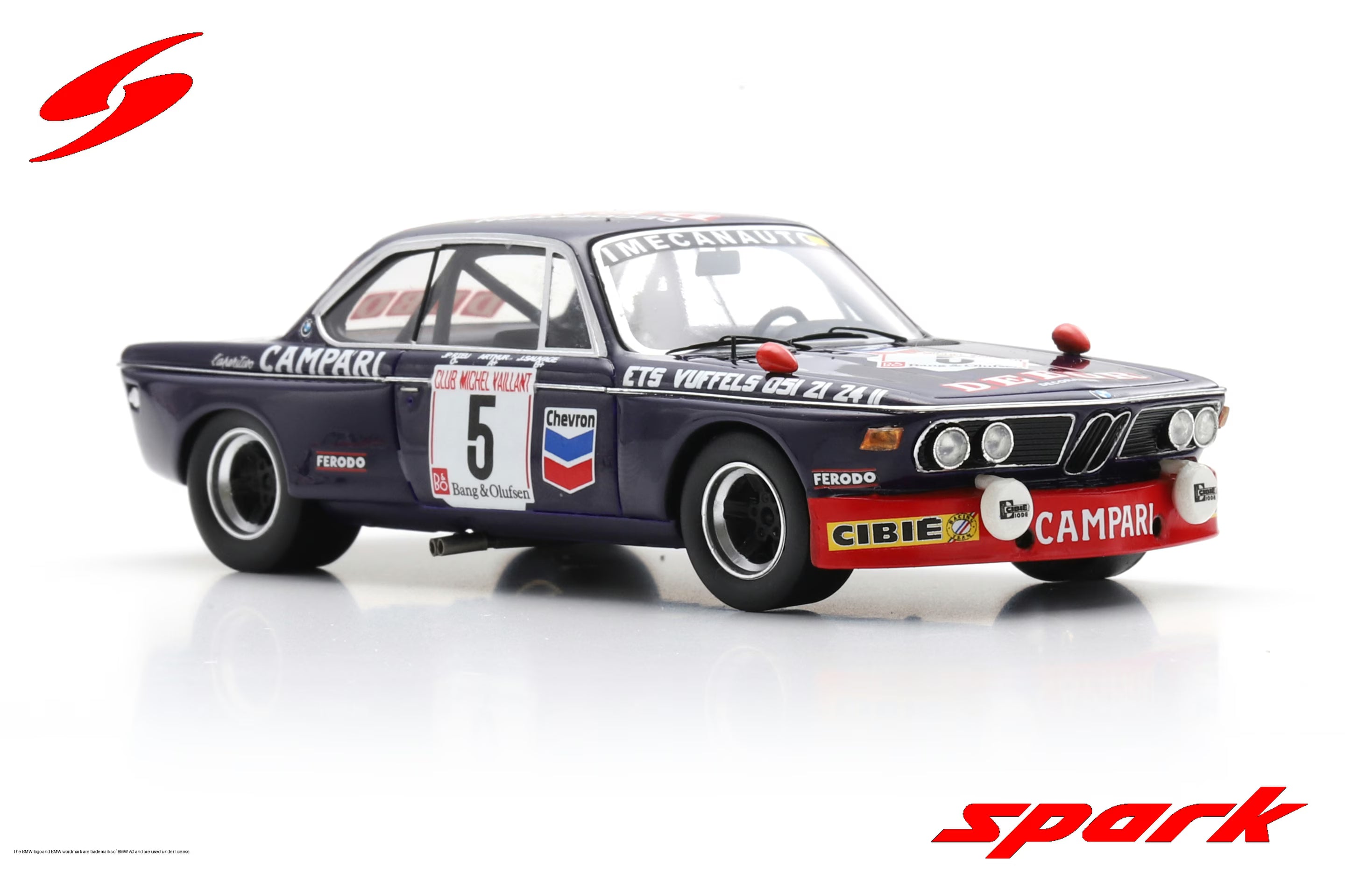 BMW 3.0CSi No.5 24H Spa 1975 J. Sauvage - J-P. RieuLimited 300  1:43