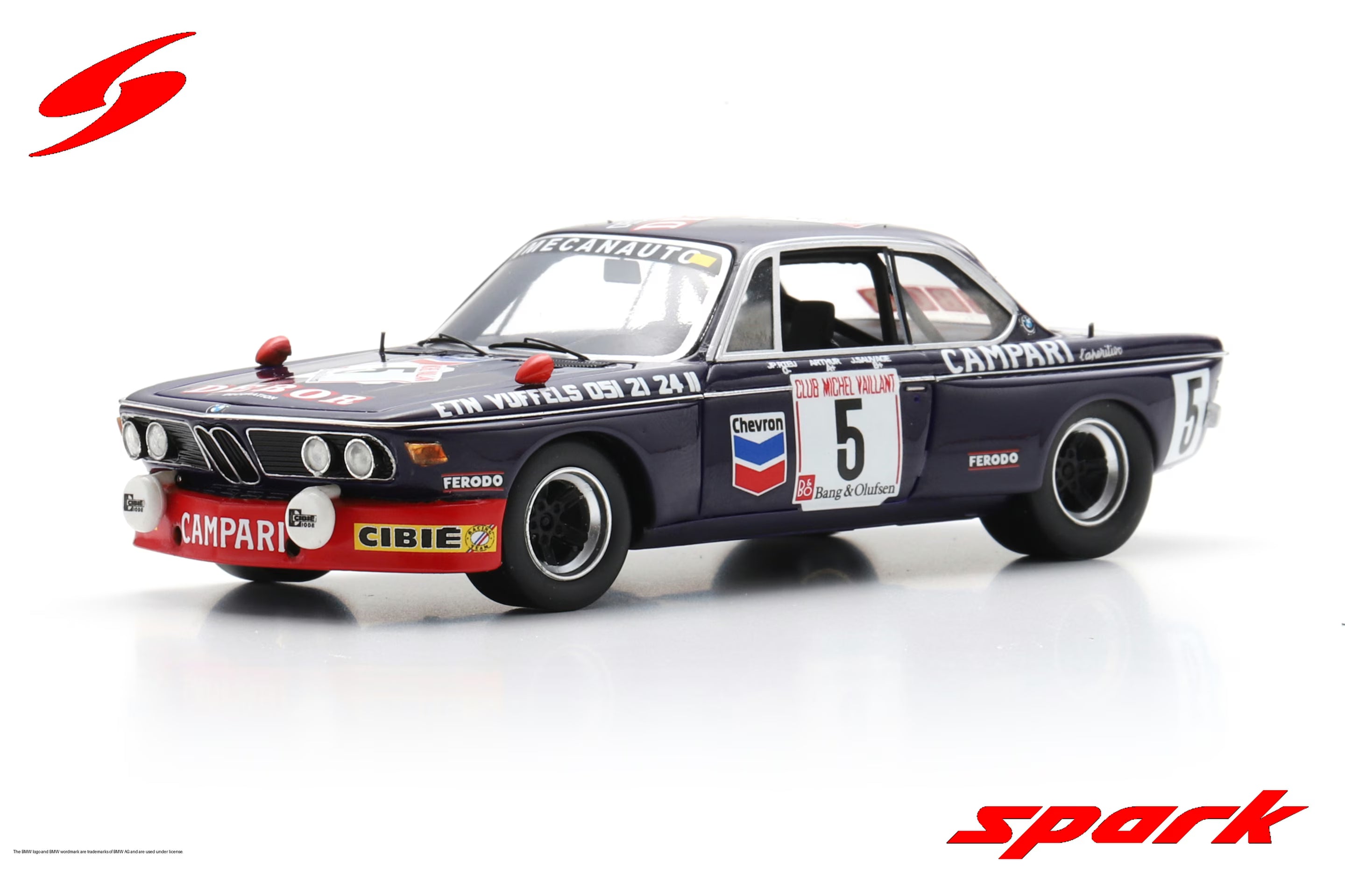 BMW 3.0CSi No.5 24H Spa 1975 J. Sauvage - J-P. RieuLimited 300  1:43
