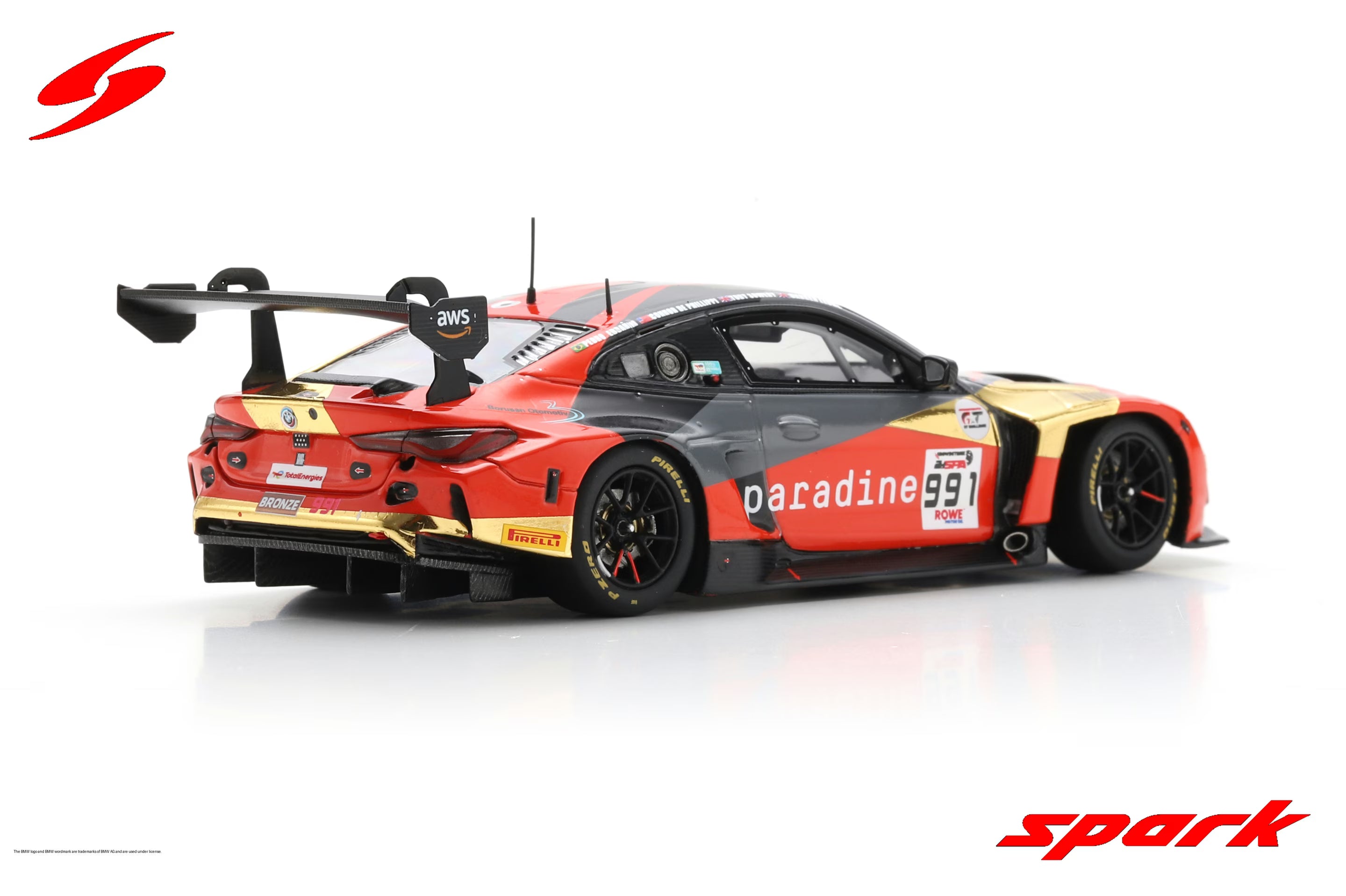 BMW M4 GT3 No.991 Century Motorsport 24H Spa 2024 D. Leung – P. Ebrahim Carvalho – T. Sowery - C. de Phillippi Limited 300  1:43