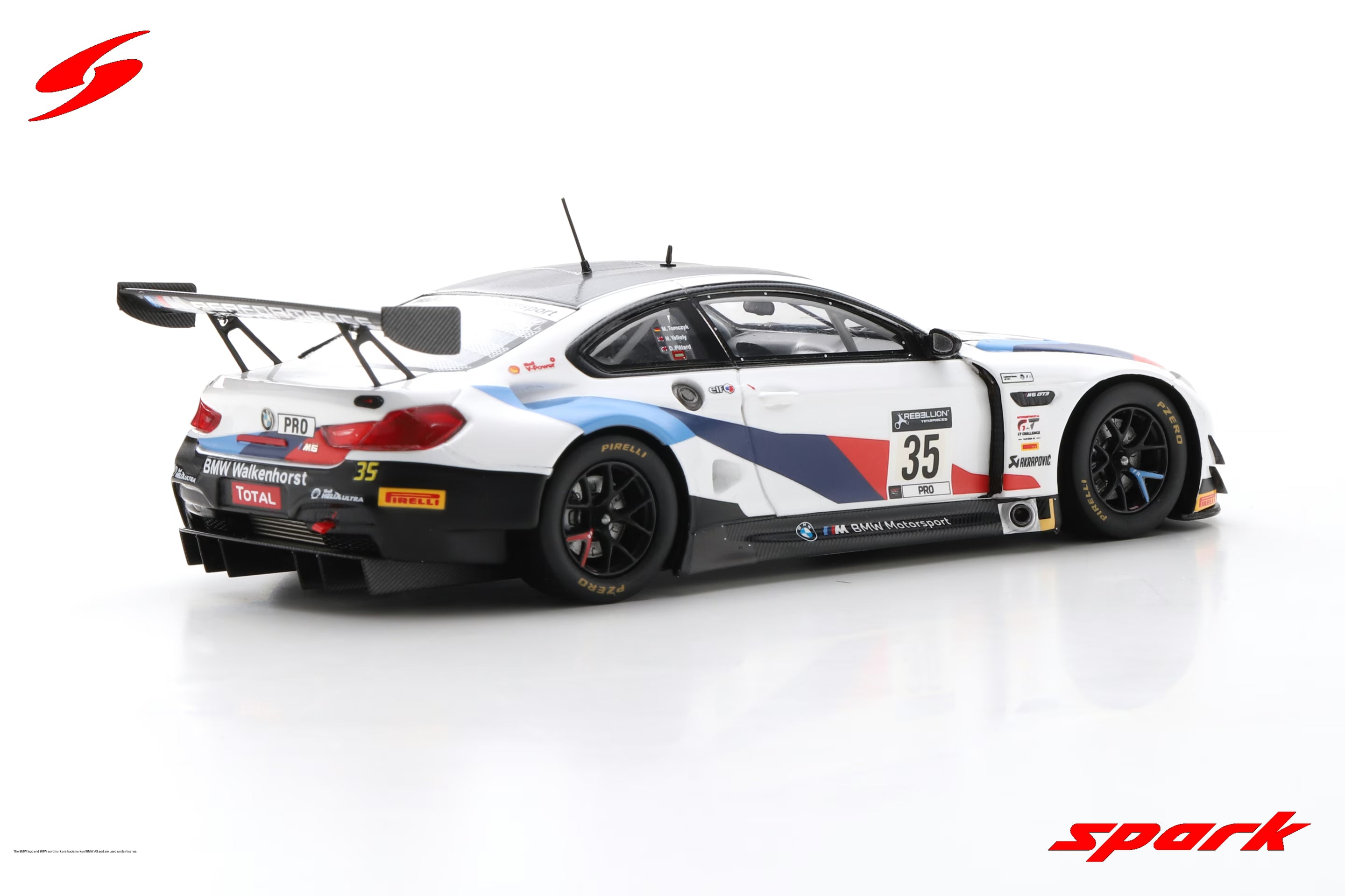 BMW M6 GT3 No.35 Walkenhorst Motorsport 24H Spa 2020 M. Tomczyk - D. Pittard - N. Yelloly Limited 300  1:43