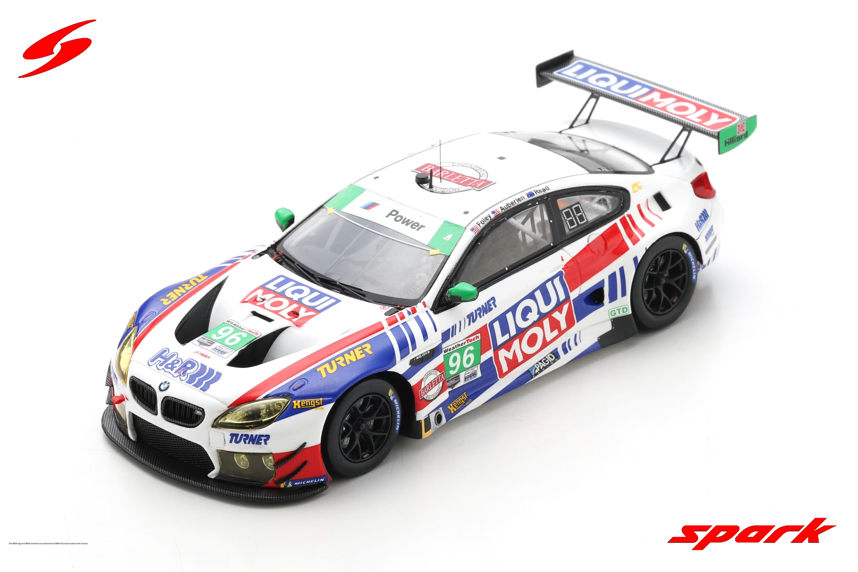 BMW M6 GT3 No.96 Turner Motorsport 12H Sebring 2021 B. Auberlen - R. Foley - A. Read  1:43