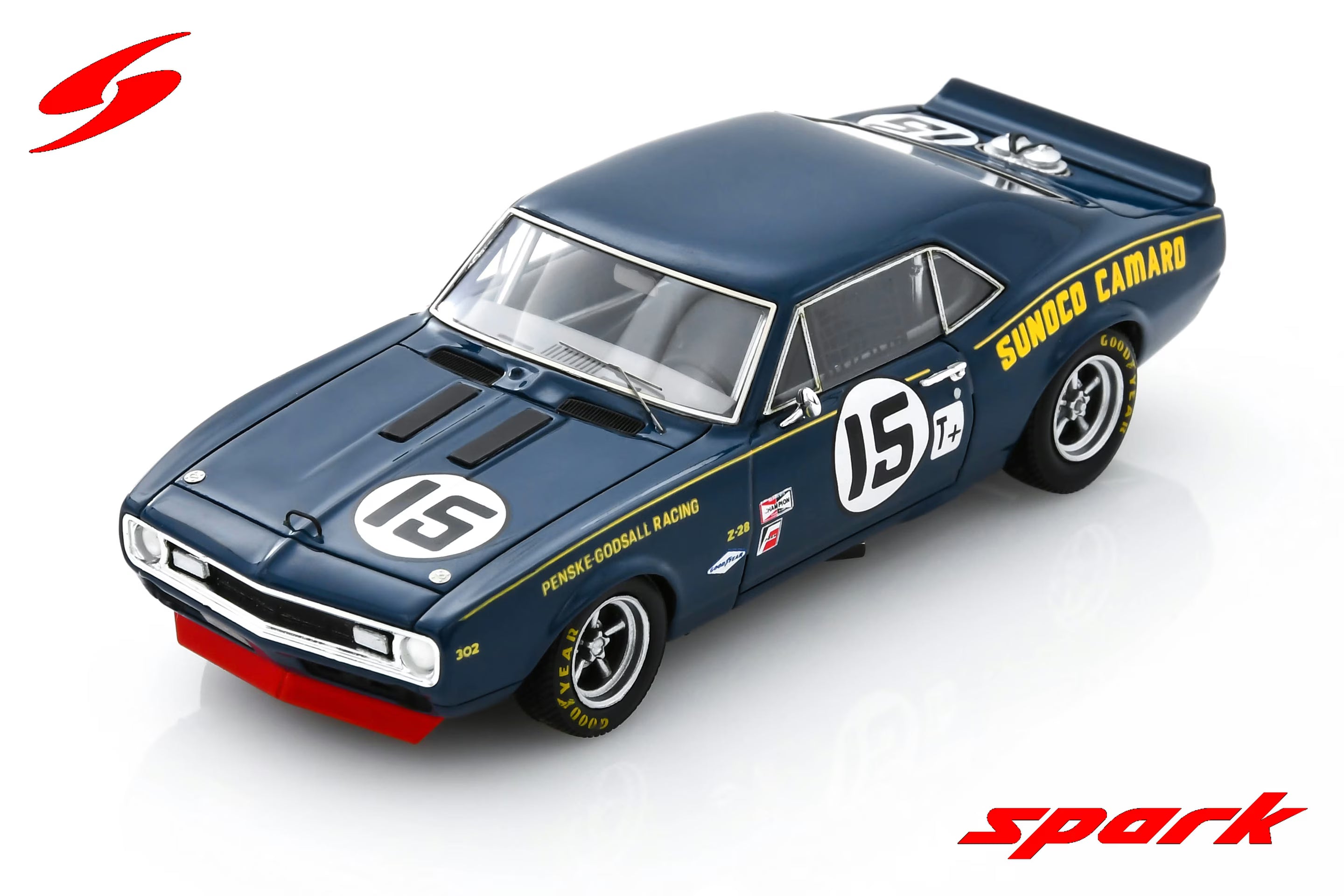 Pre-Order - Chevrolet Camaro #15 3rd 12H Sebring 1968 Mark Donohue Craig Fisher 1:43