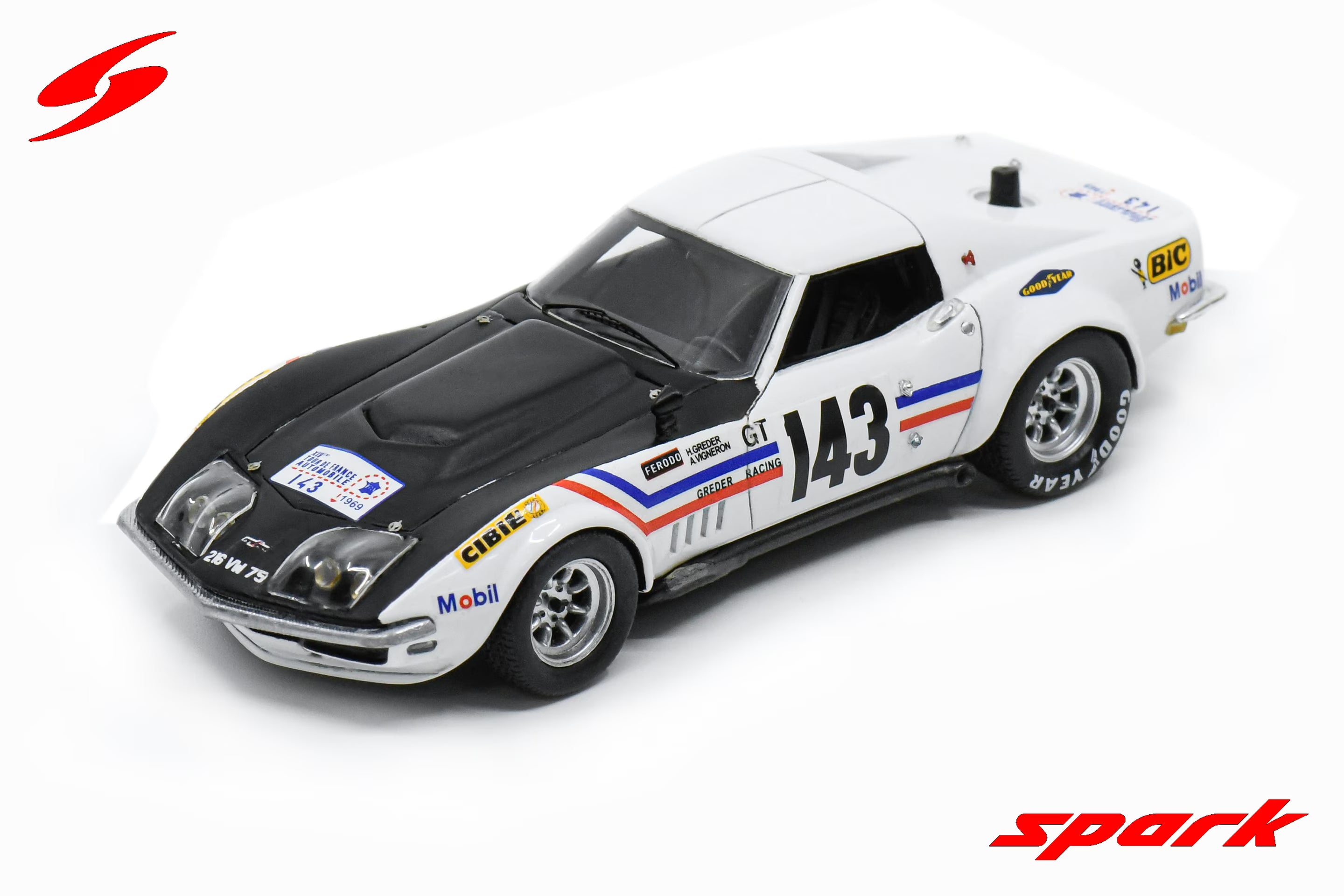 Pre-Order - Chevrolet Corvette C3 No.143 2nd Tour de France Automobile 1969 H. Greder - A. Vigneron Limited 300 1:43