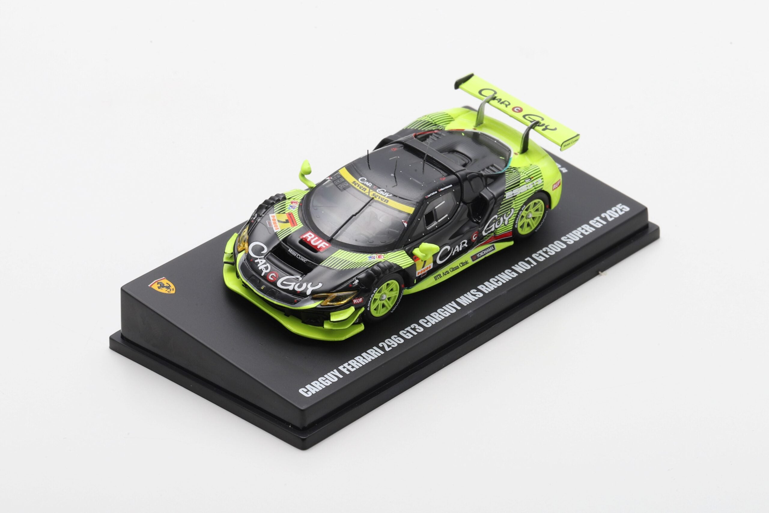 CARGUY Ferrari 296 GT3 CARGUY MKS RACING No.7 GT300 SUPER GT 2025 Z. O'Sullivan - R. Kobayashi 1:64