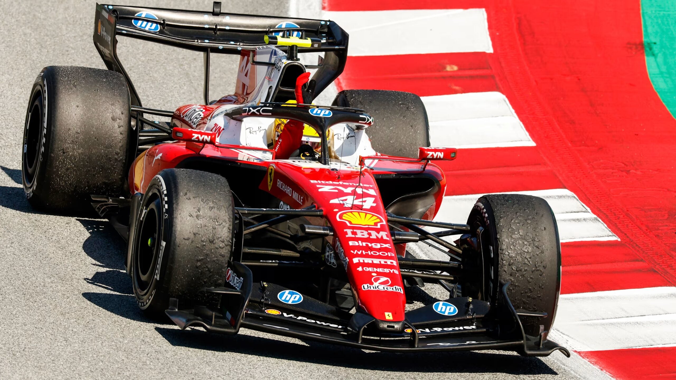 Pre-Order Ferrari SF-26No.44 Winner Catalunya GP 2026 Lewis Hamilton (with raised hand) 1:64