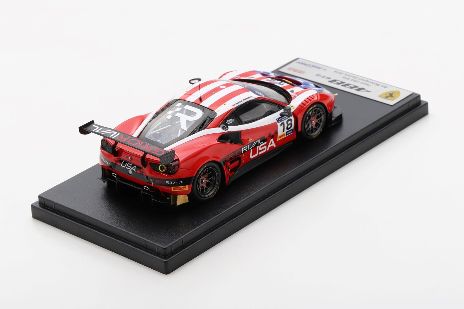Ferrari 488 GT3 No.18 – 8th Place FIA Motorsport Games GT Cup Vallelunga 2019 | Spencer Pumpelly / R. Ferriol | Team USA 1:43