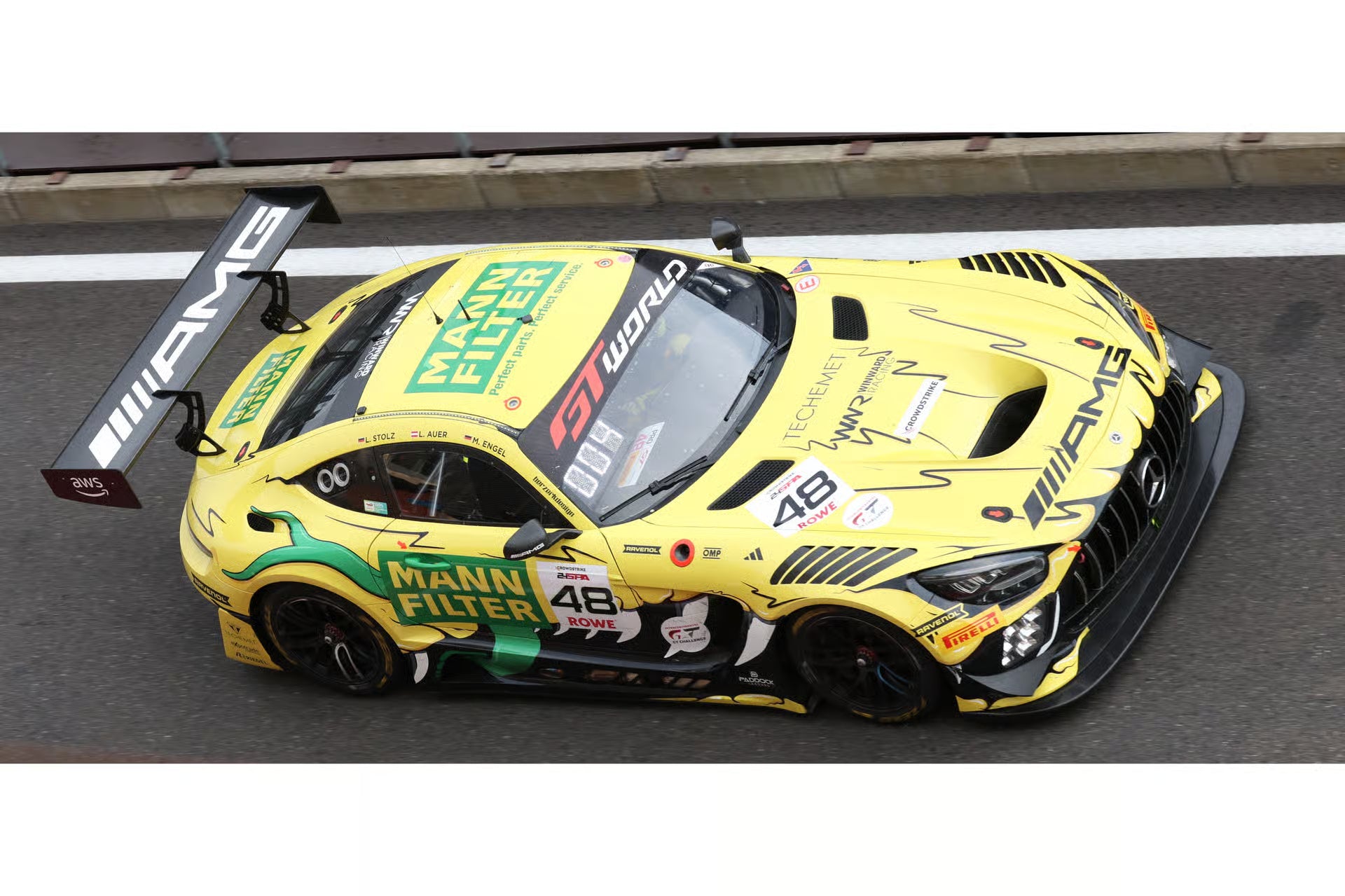 Pre-Order Mercedes-AMG GT3 EVO No.48 Mercedes-AMG Team MANN-FILTER 2nd 24H Spa 2026 L. Auer - L. Stolz - M. Engel Limited 500 1:64