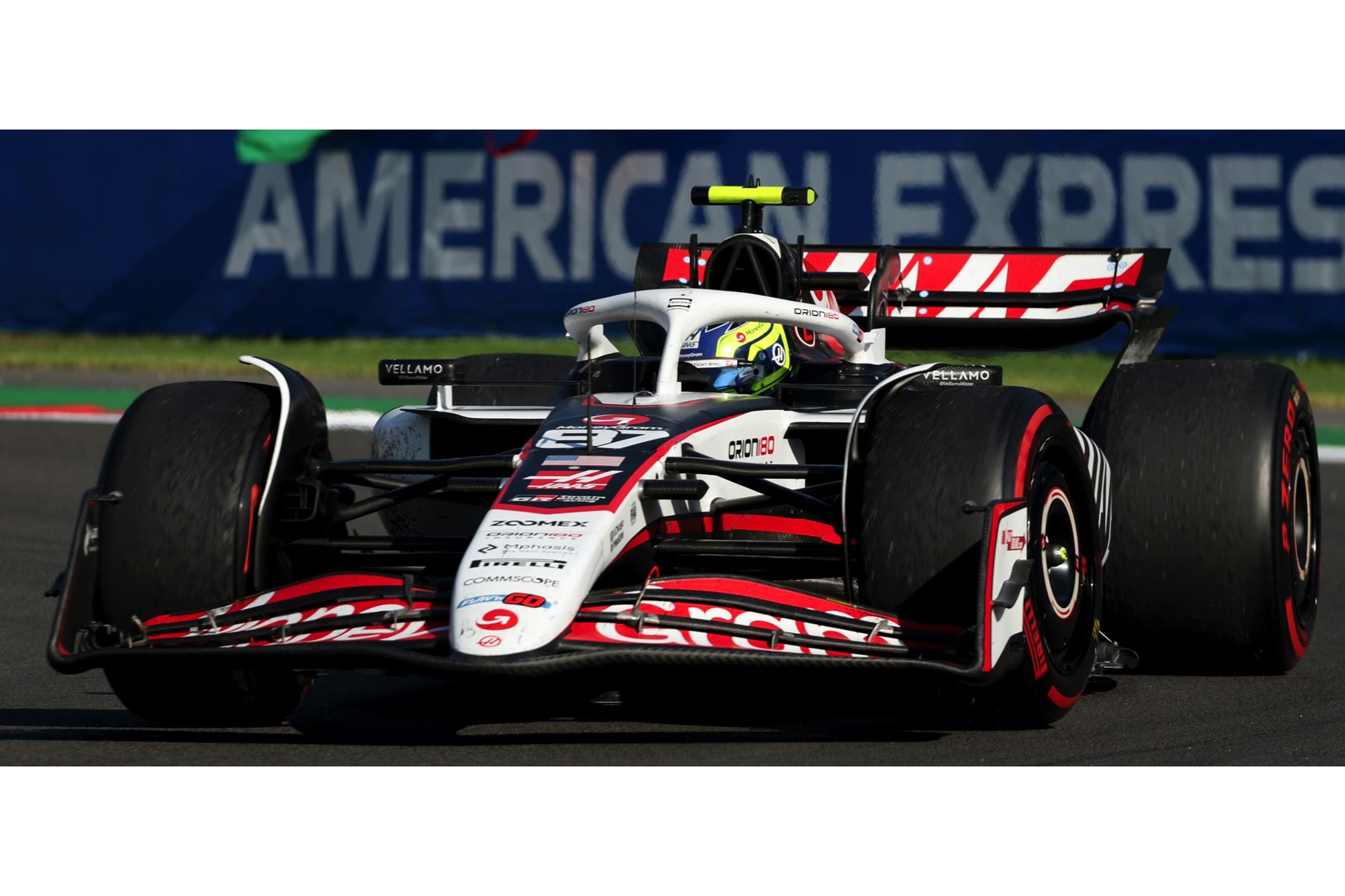 MoneyGram  Haas F1 Team VF25 No.87 4th Mexican GP 2025 Oliver Bearman (with pit board) 1:43