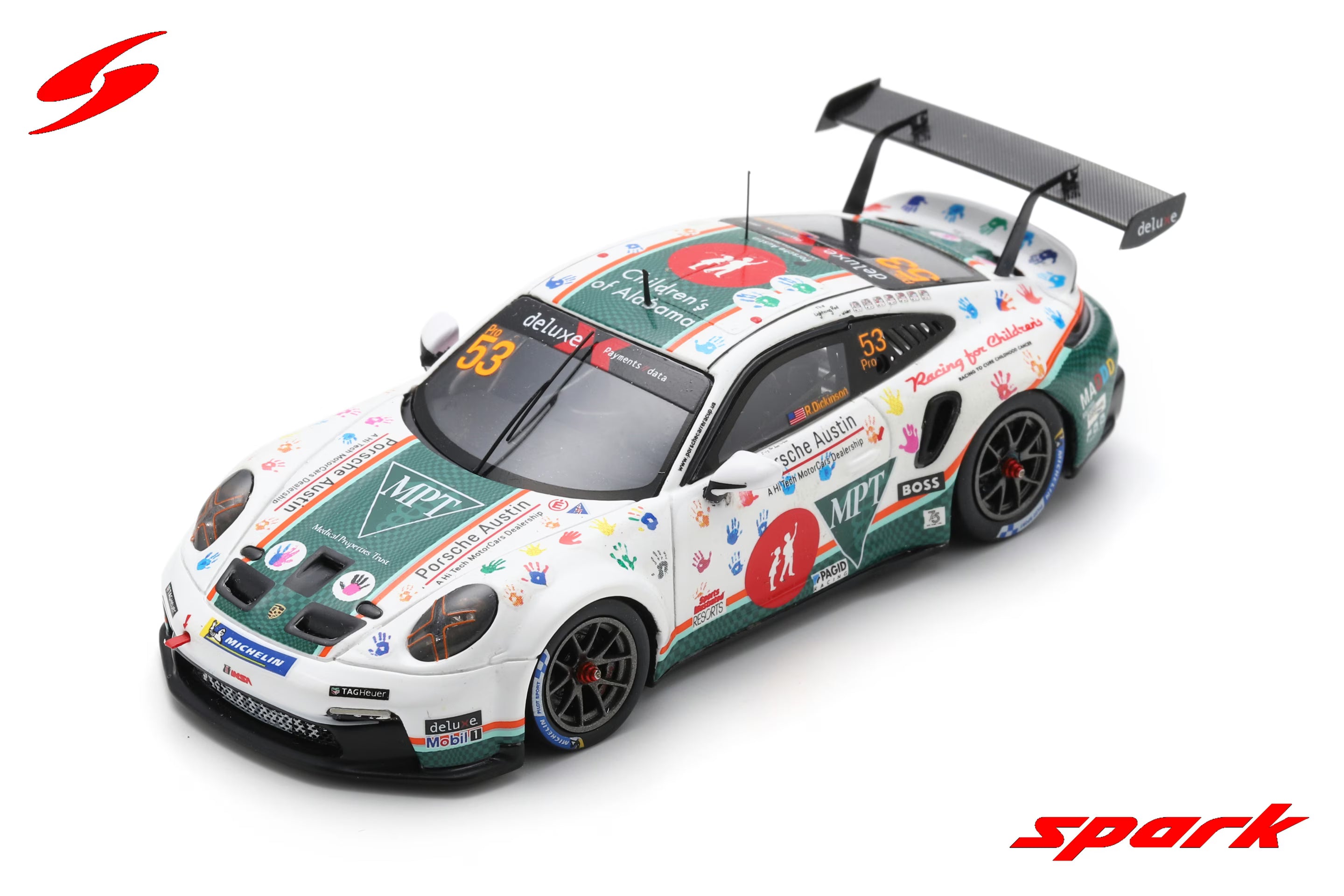 Porsche 911 GT3 Cup No.53 Porsche Deluxe Carrera Cup North America Champion 2023 Riley Dickinson Limited 300  1:43