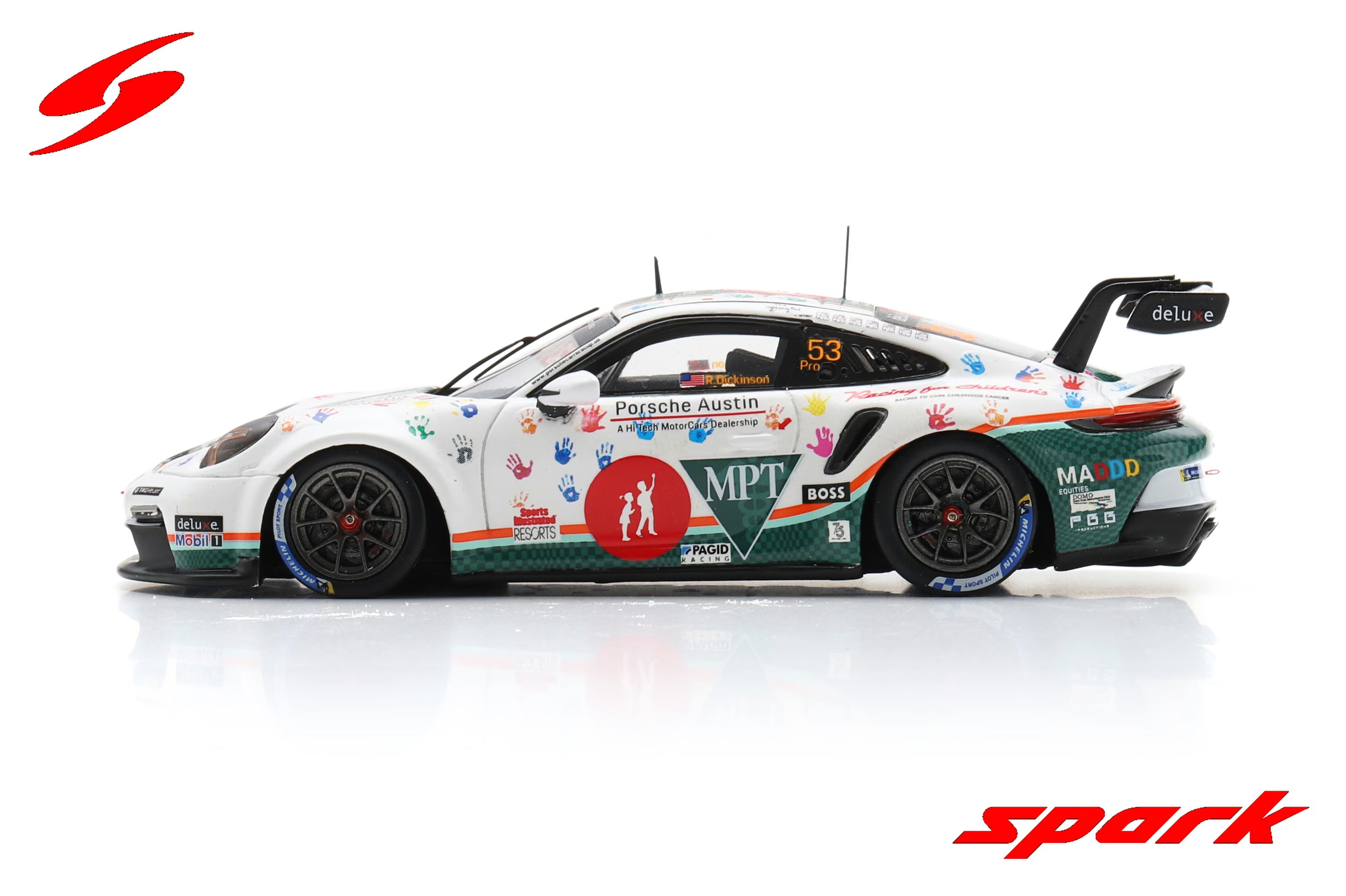 Porsche 911 GT3 Cup No.53 Porsche Deluxe Carrera Cup North America Champion 2023 Riley Dickinson Limited 300  1:43