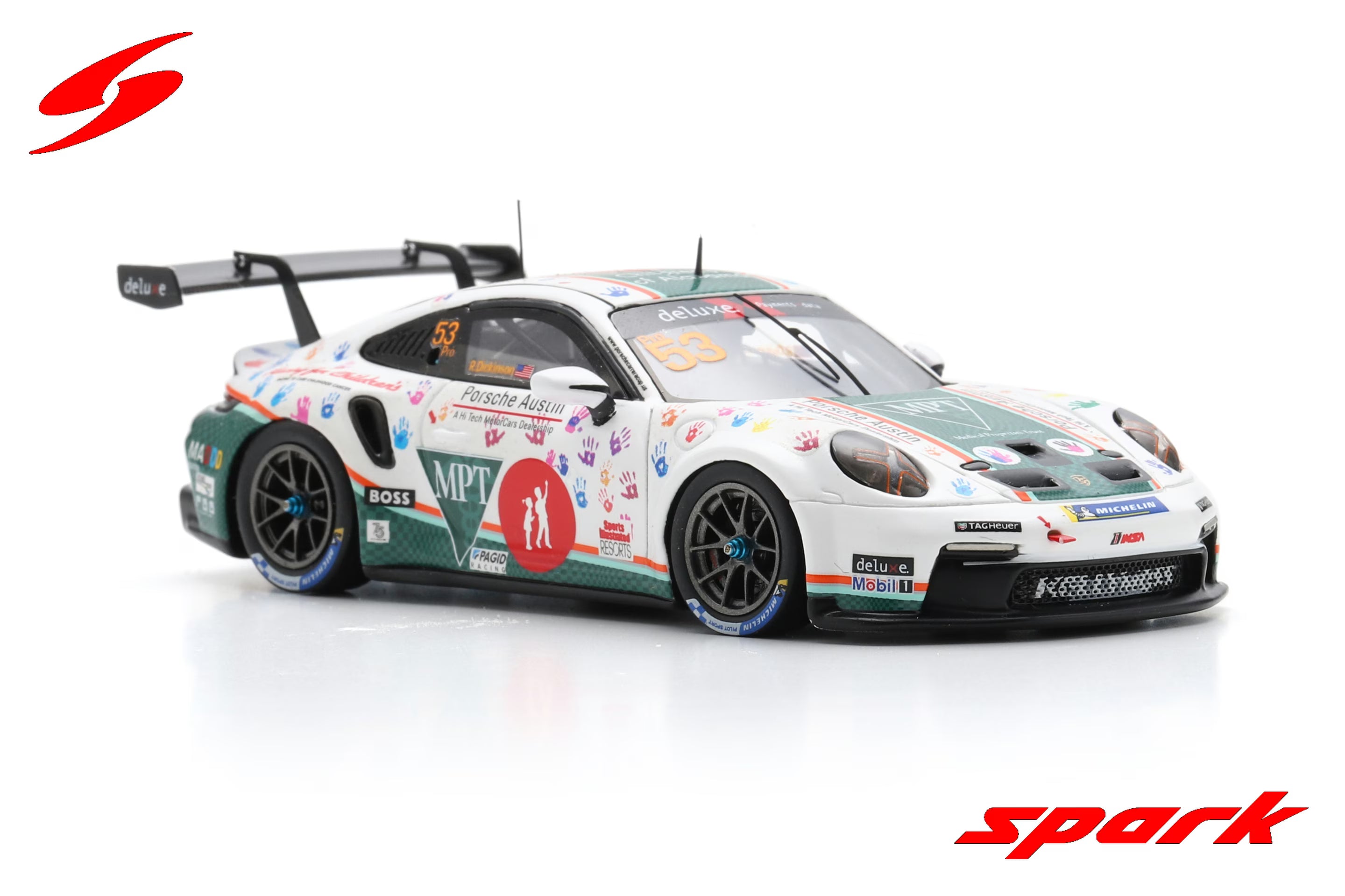 Porsche 911 GT3 Cup No.53 Porsche Deluxe Carrera Cup North America Champion 2023 Riley Dickinson Limited 300  1:43