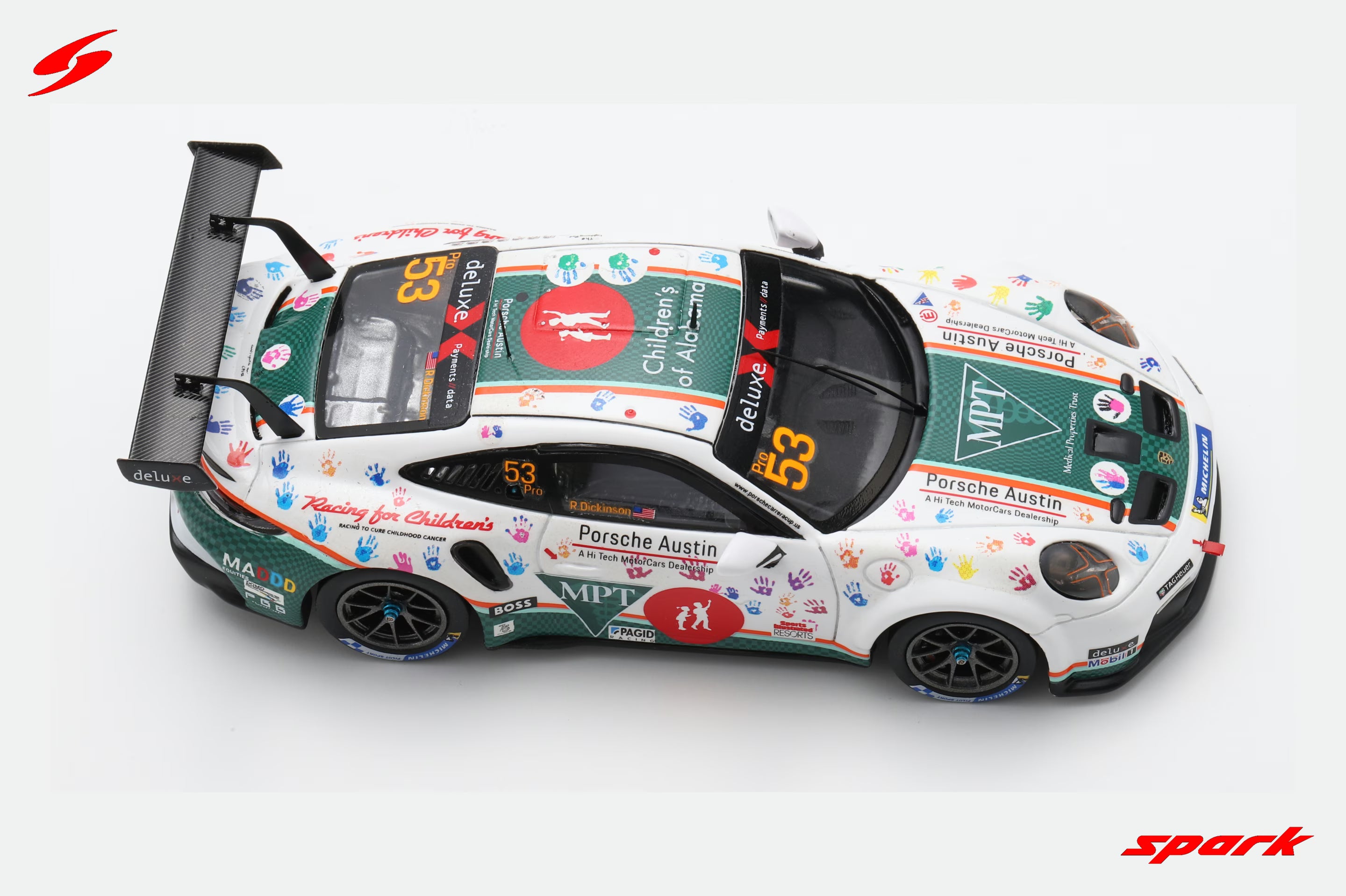 Porsche 911 GT3 Cup No.53 Porsche Deluxe Carrera Cup North America Champion 2023 Riley Dickinson Limited 300  1:43