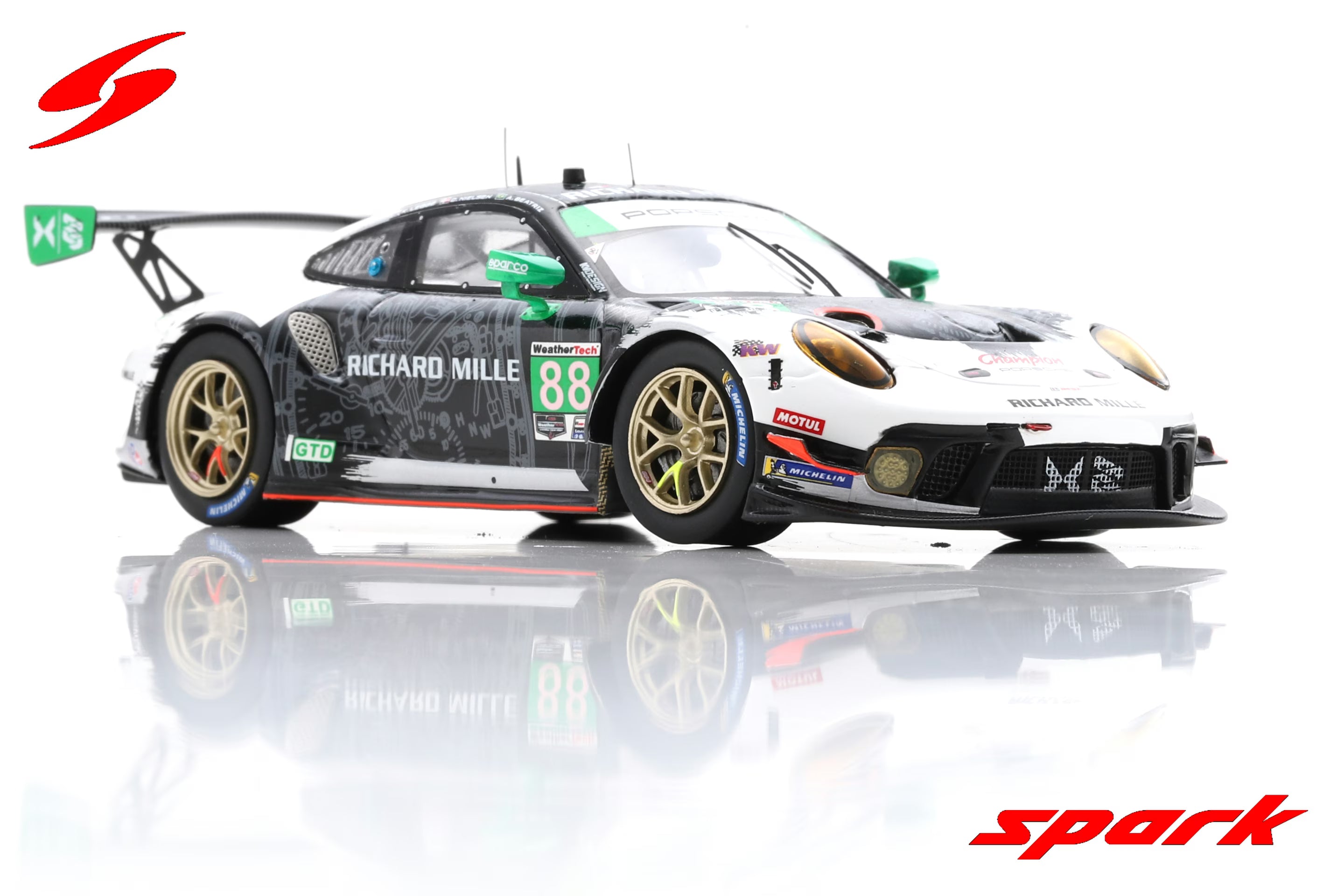 Porsche 911 GT3 R No.88 Team Hardpoint EBM 12H Sebring 2021 K. Legge - C. Nielsen - A. Beatriz  1:43