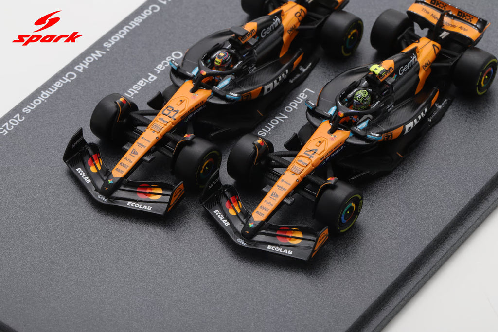 McLaren MCL39 No.4 & No.81 Formula 1 Constructors' Champion 2025 Lando Norris & Oscar Piastri