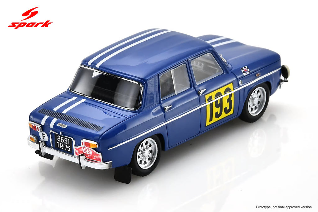 Pre-Order Renault 8 Gordini 1300 No.193 Monte Carlo Rally 1967 J-C. Andruet - J. Rabate