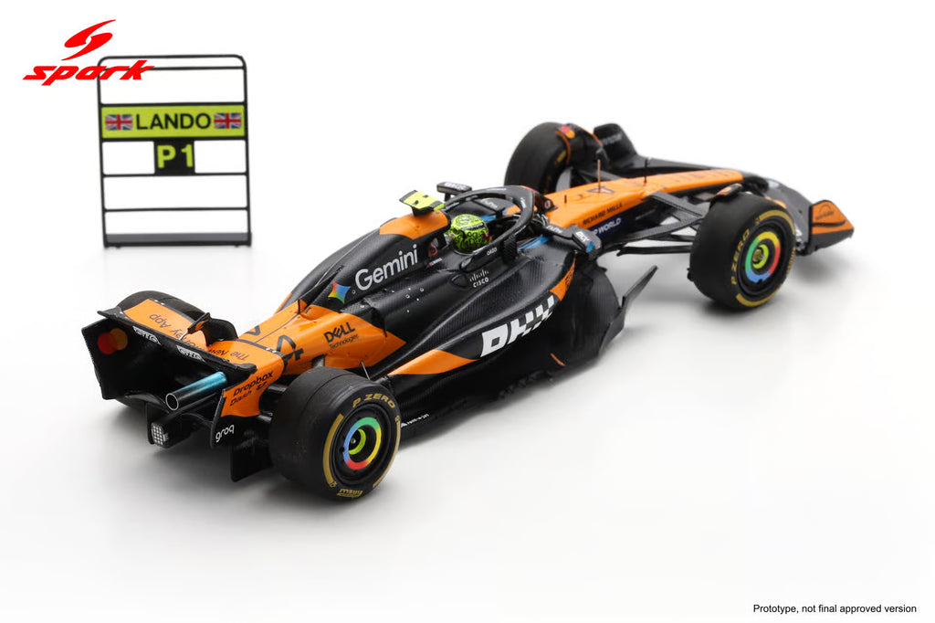 Pre-Order - McLaren MCL39 No.4 Winner Brazilian GP 2025 Lando Norris (with number board) 1:43